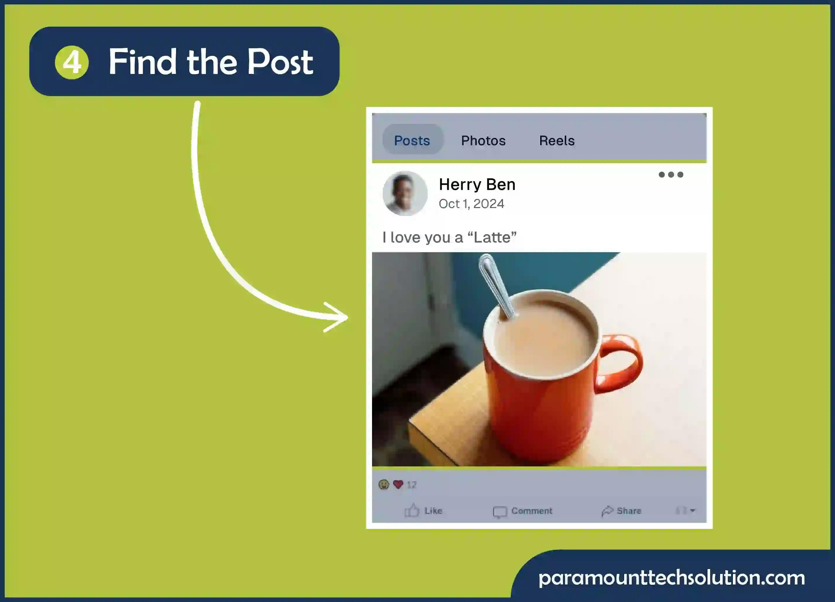 Find the post you want to delete