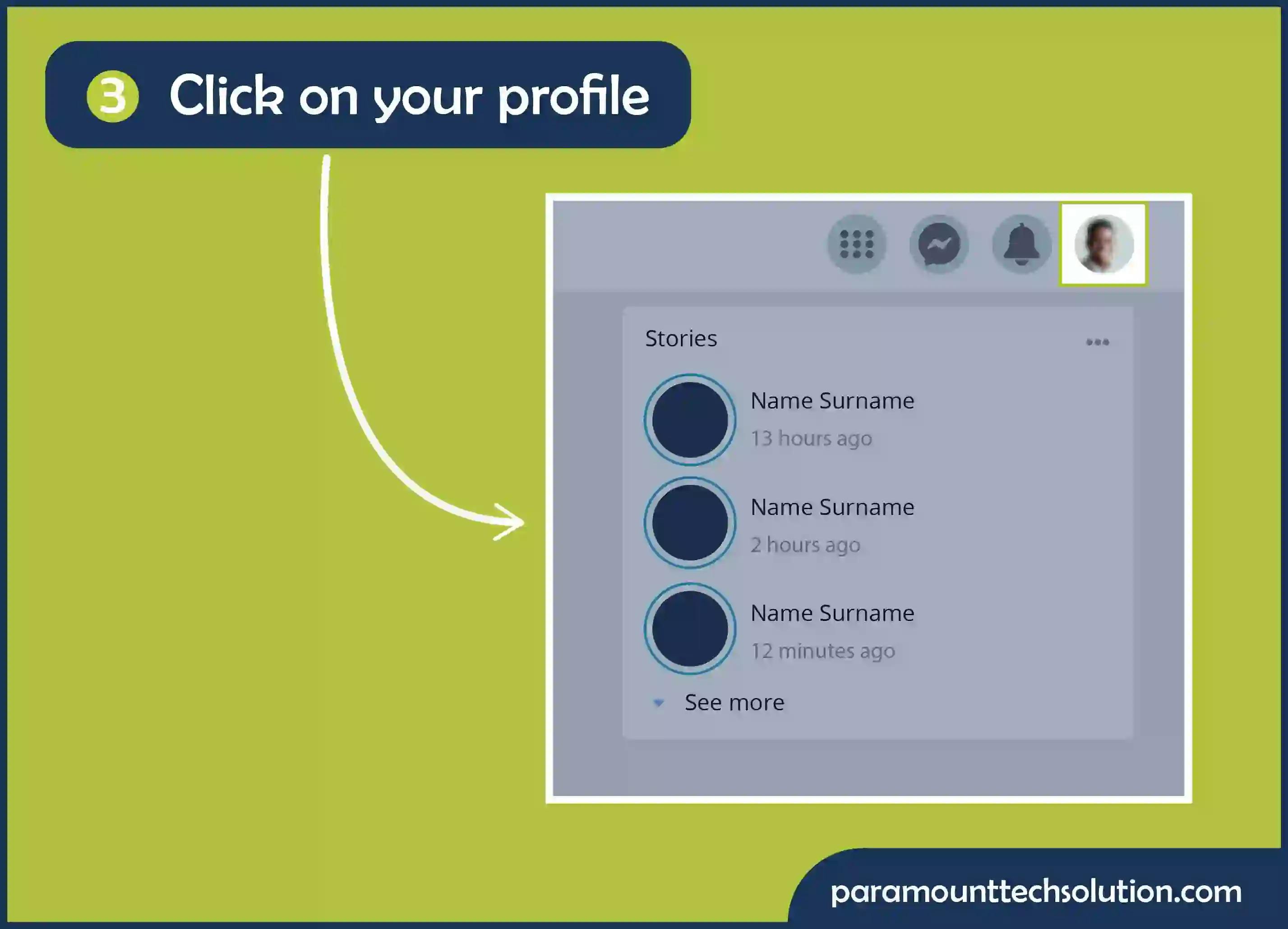 Click on profile option