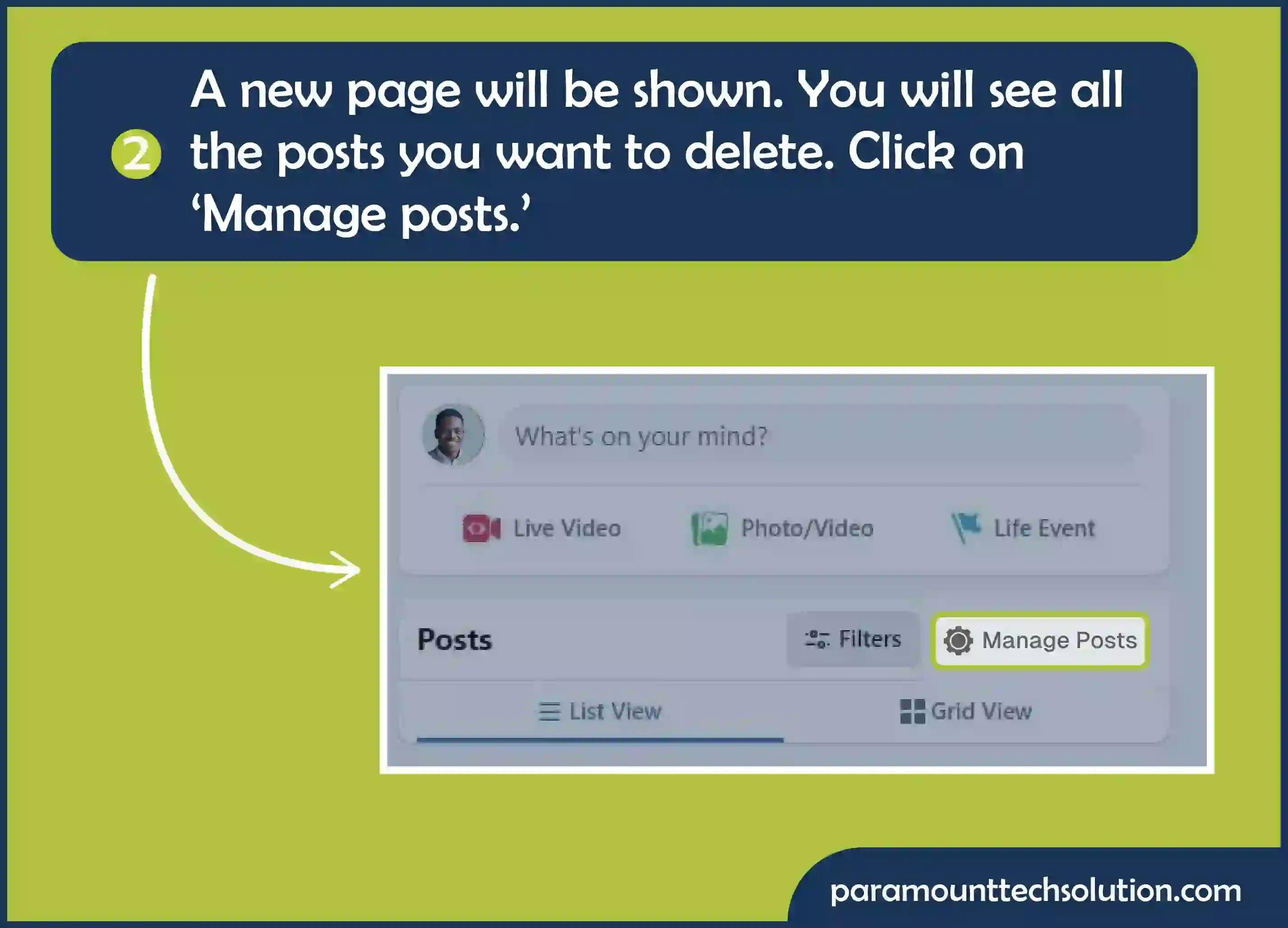 Click on manage post