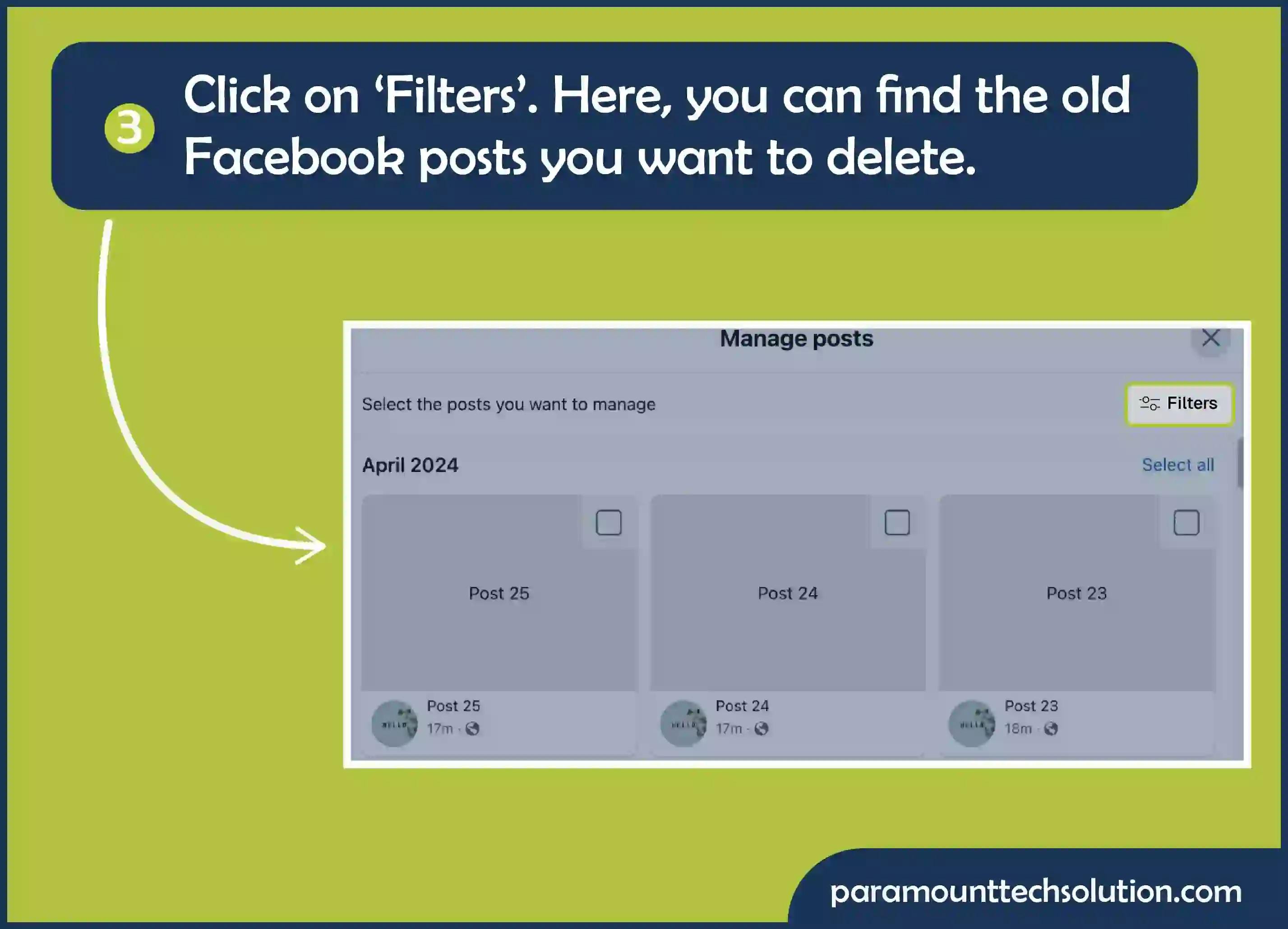Click on the filter option