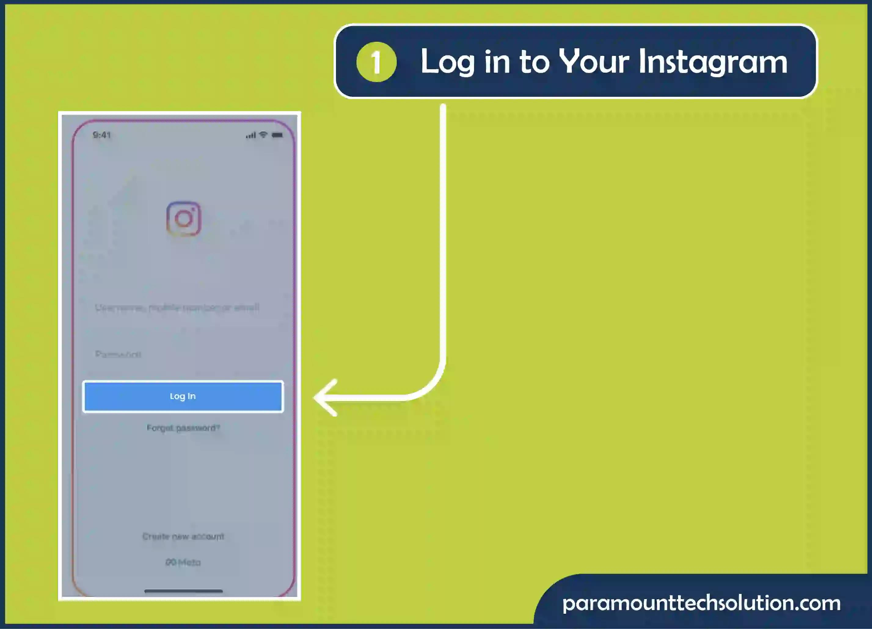 Log into your Instagram account