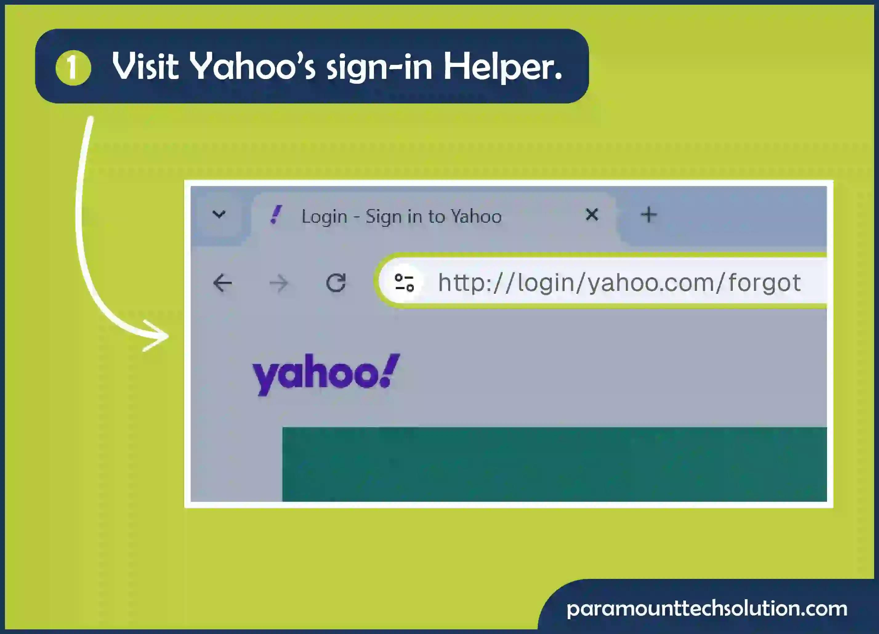 Go to the official website of yahoo