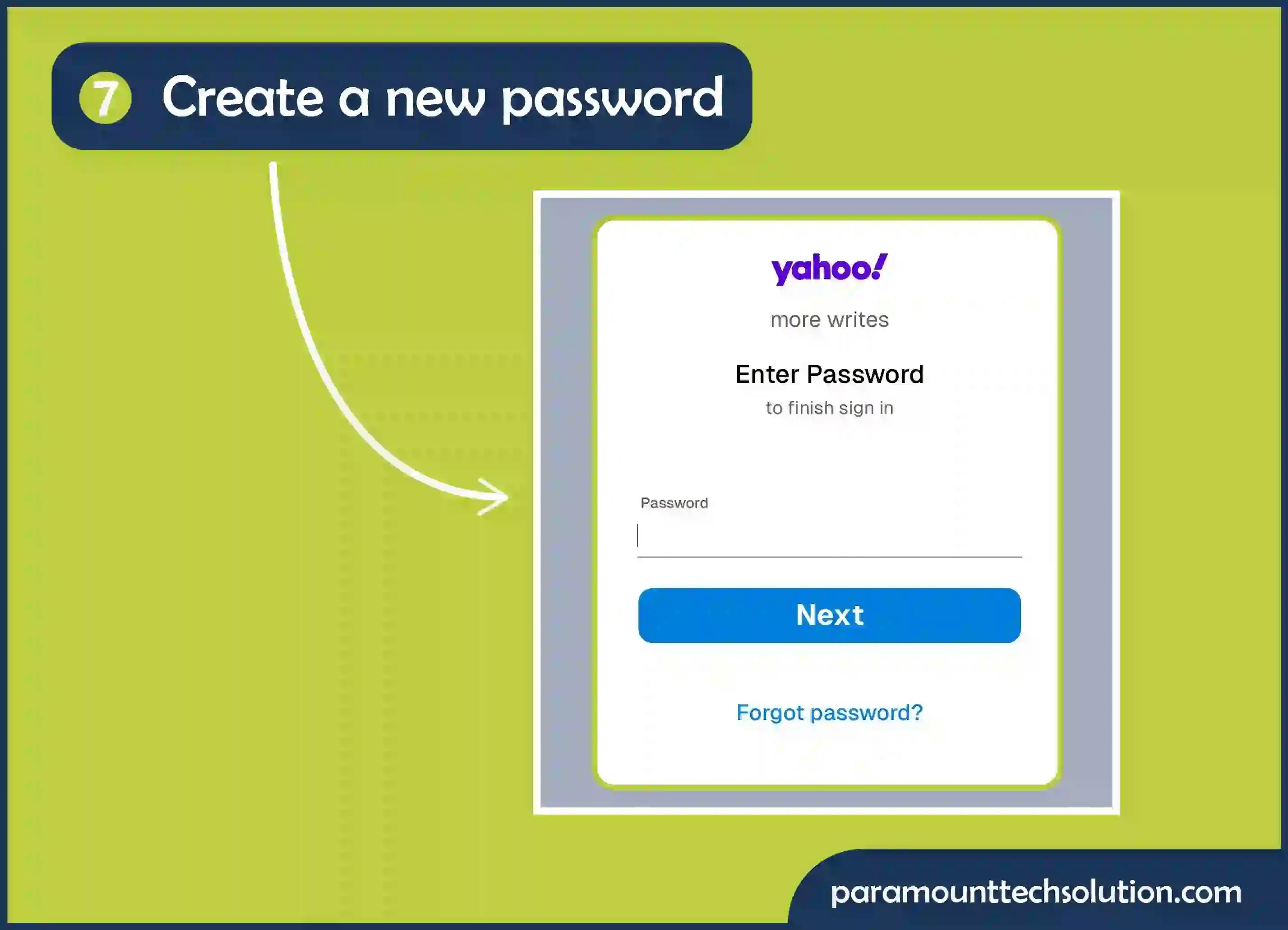 After successful completion of verification renew your password