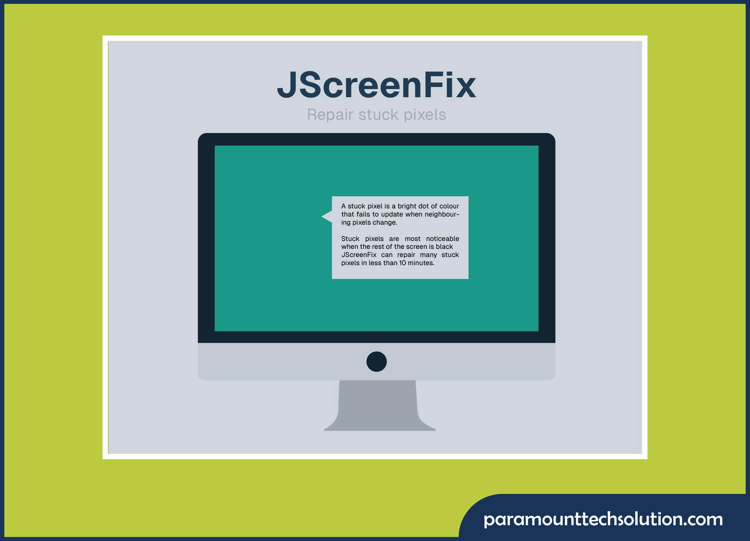 JScreen Fix is a tool used to repair dead, stuck pixels, and other pixel fixing