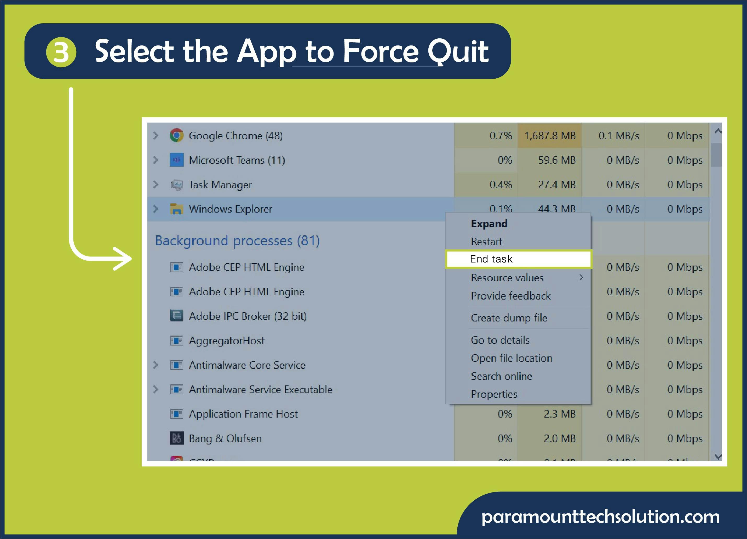 how to force close applications
