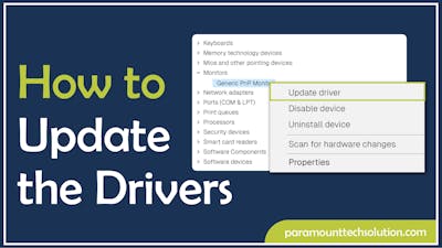  How to Update the Drivers