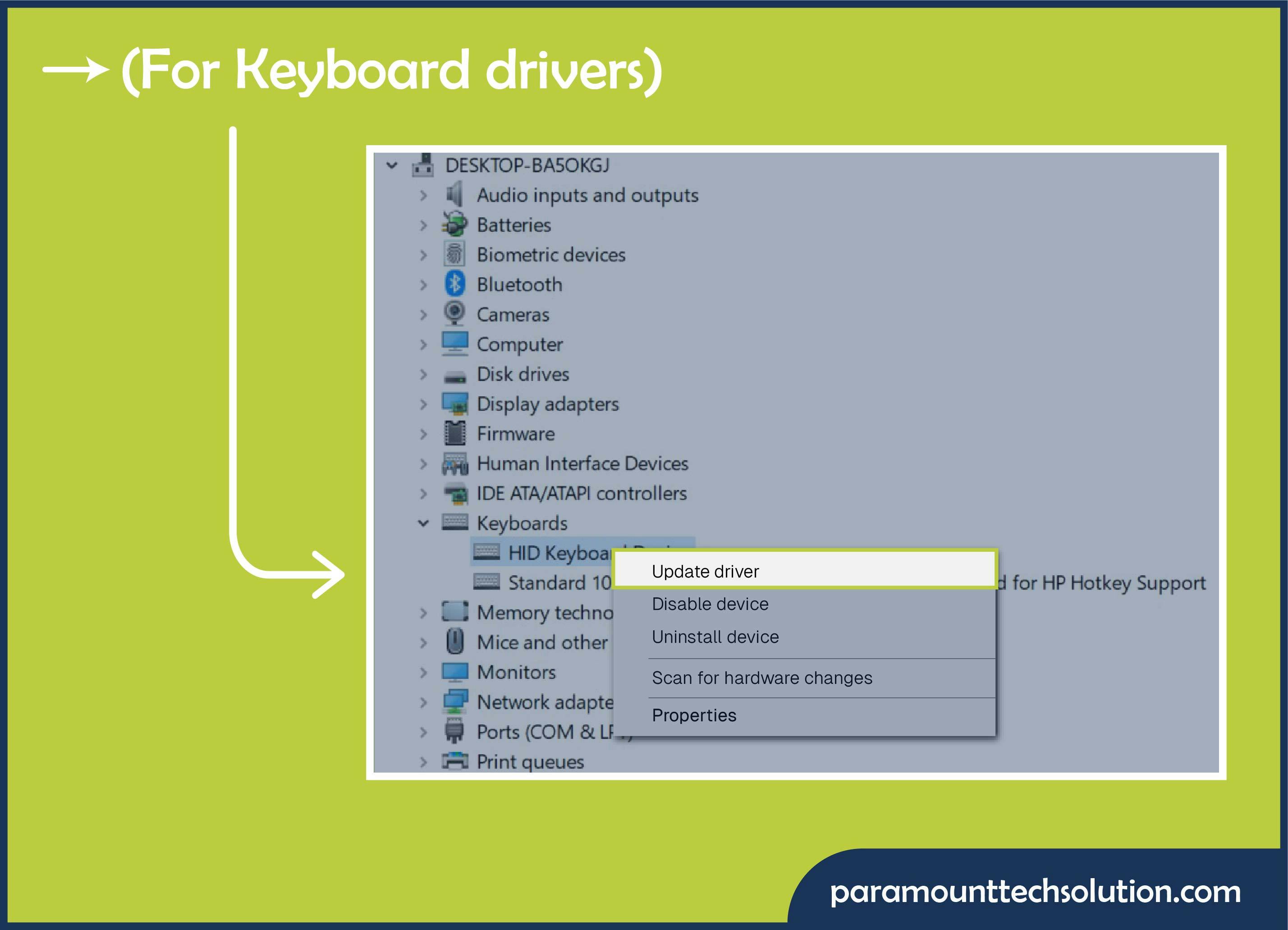 Keyboard drivers update