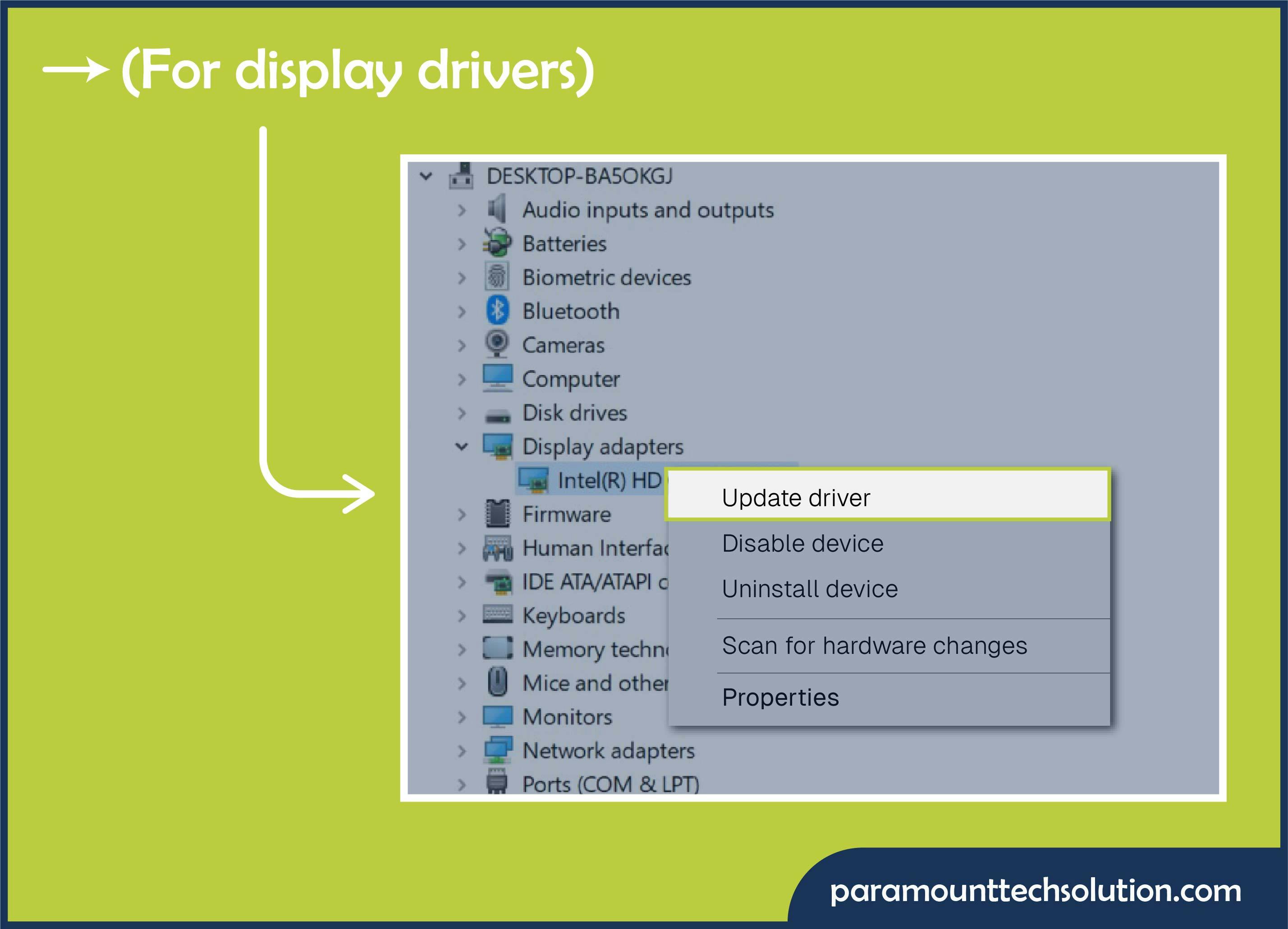 display drivers update