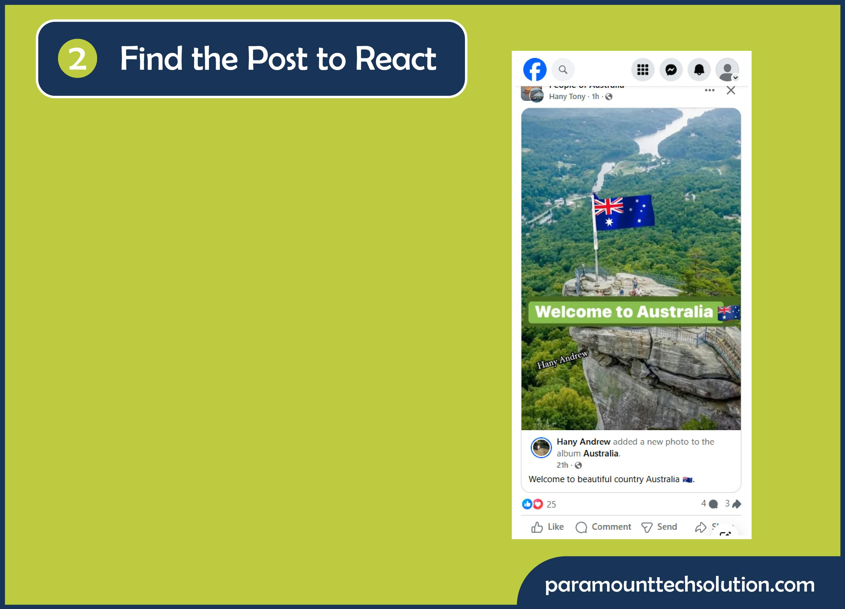 Facebook reaction to the post