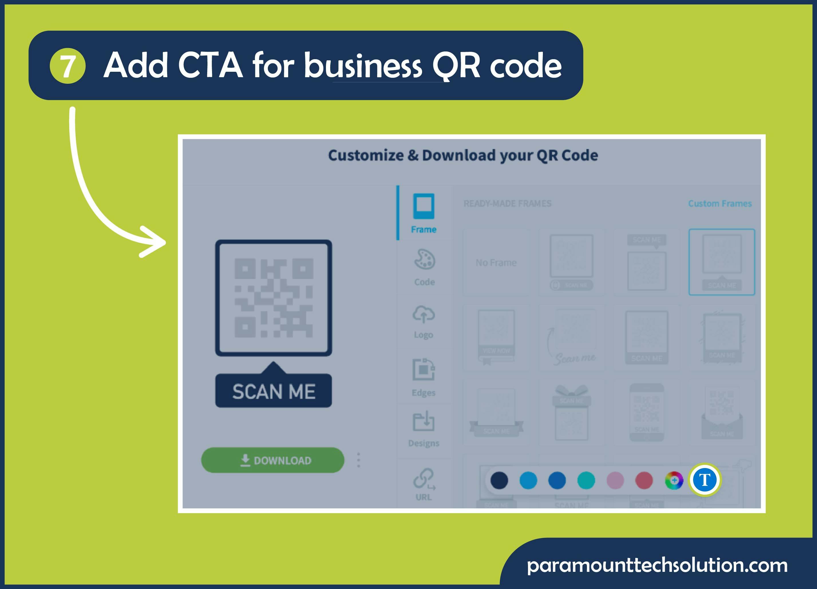 Add CTA for business QR code