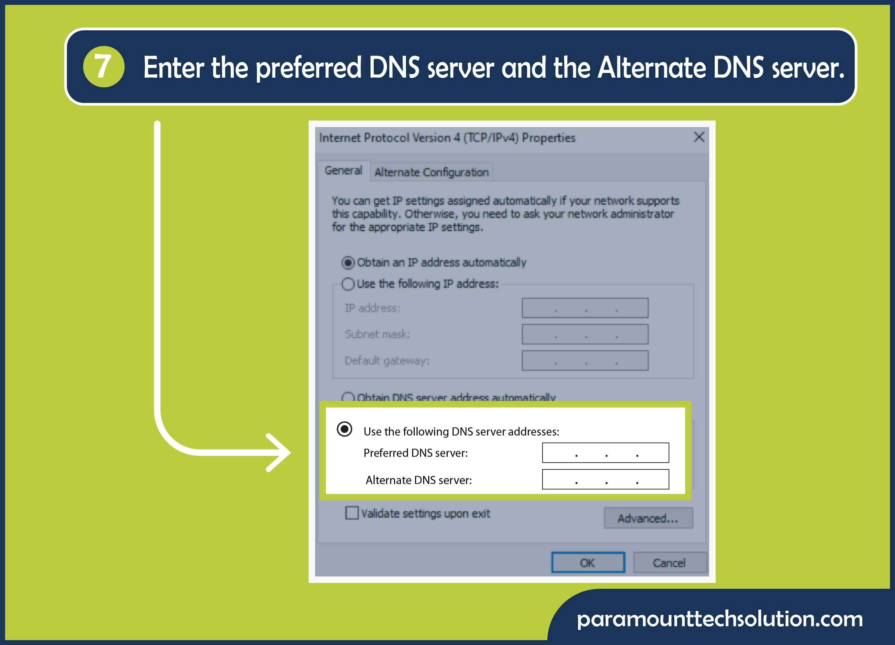 DNS server configuration method