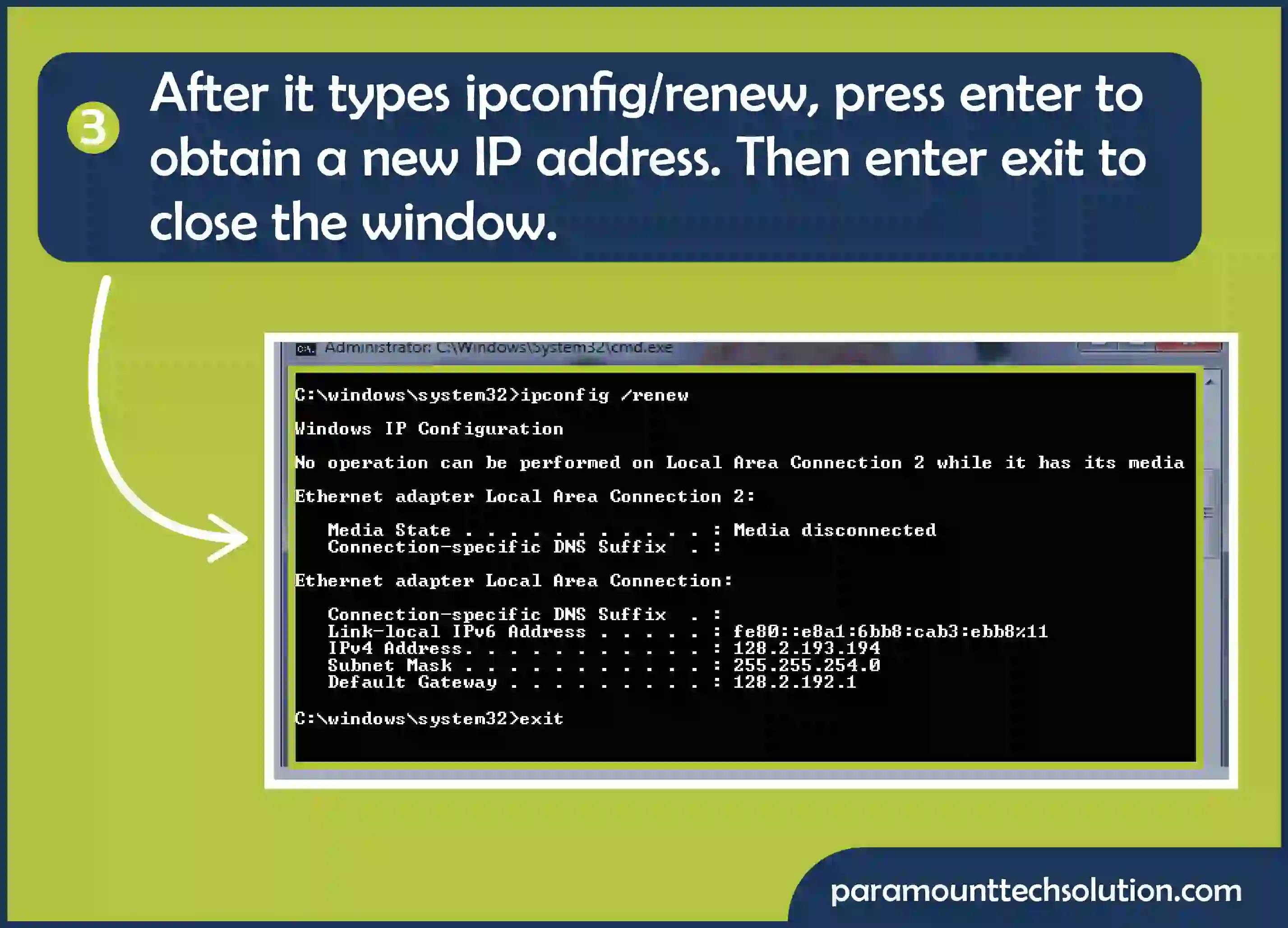 Get a new IP address