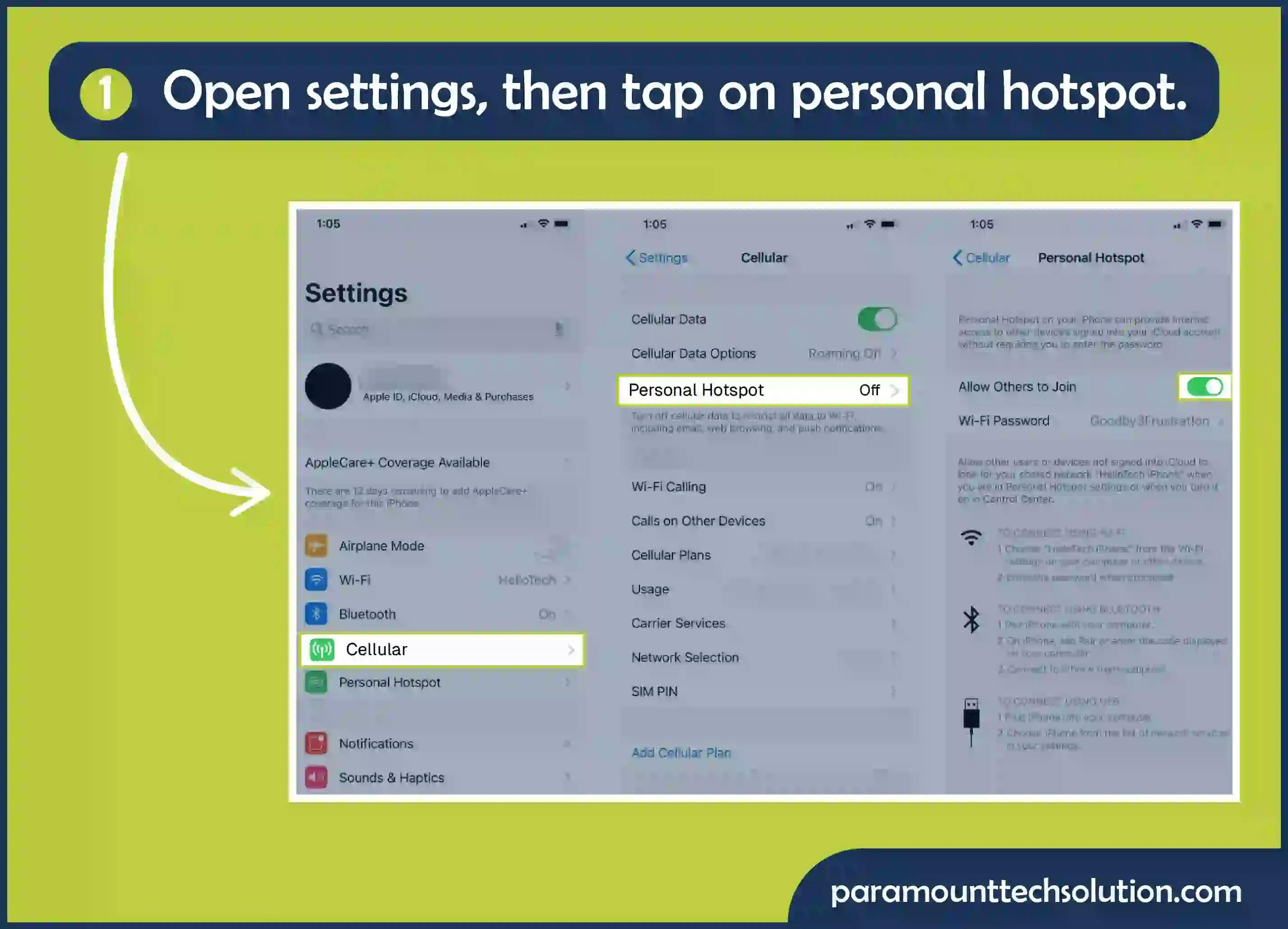 Troubleshooting Hotspot issues–iphone
