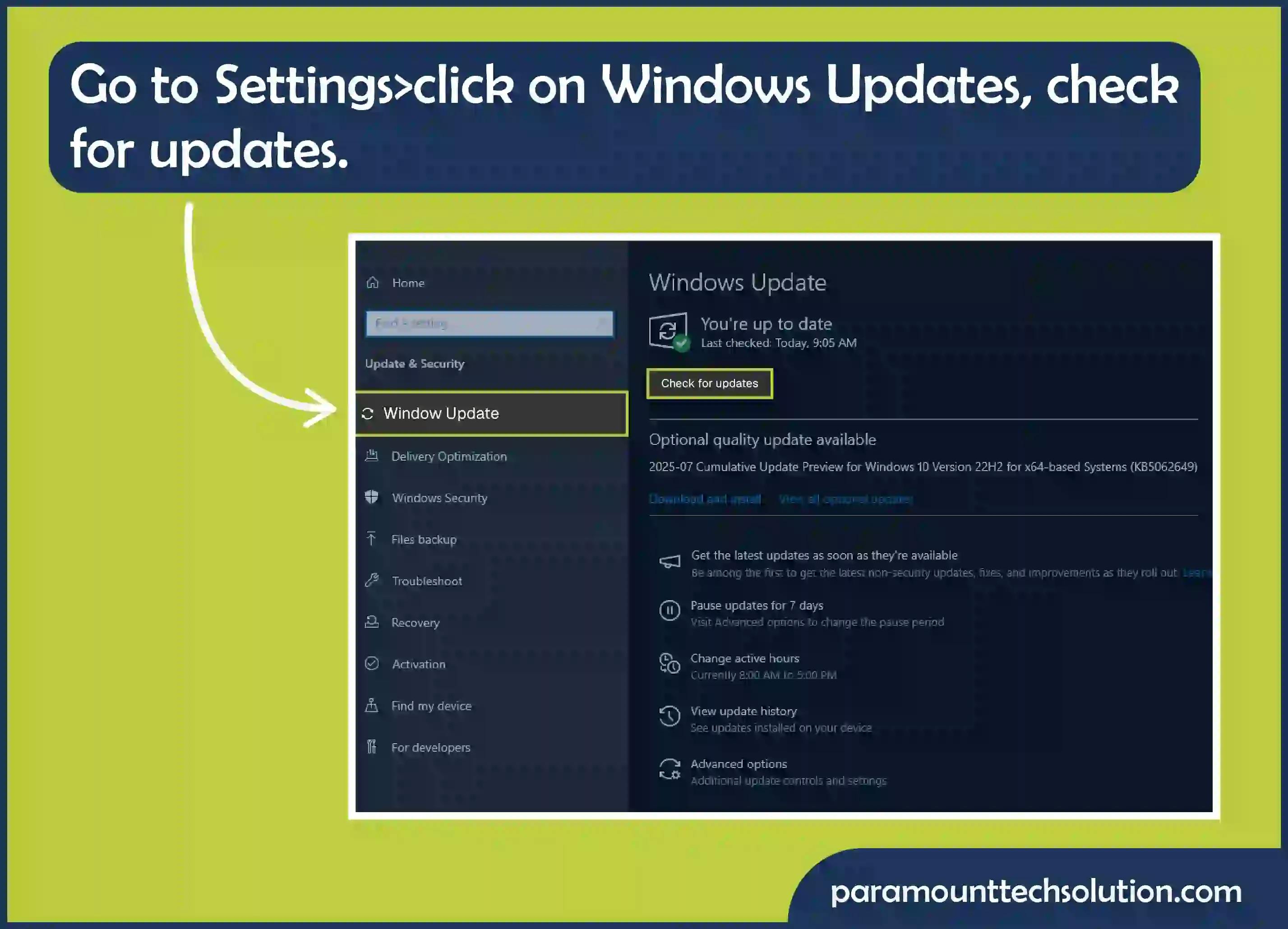 Updating device for hotspot issues–windows
