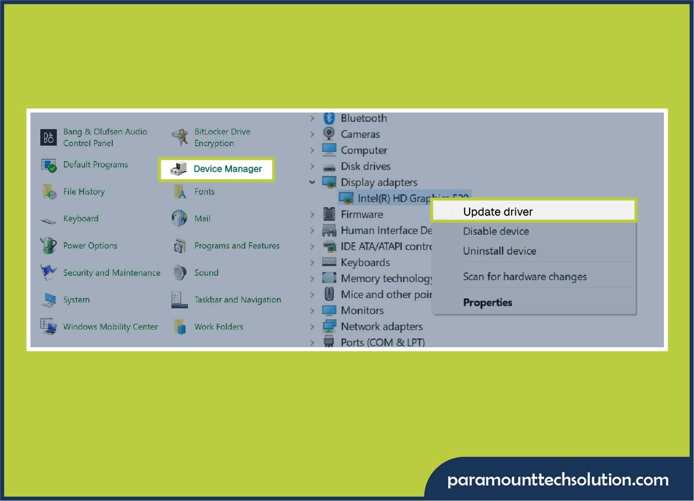 Fix a Dell Monitor Black Screen–update graphics driver