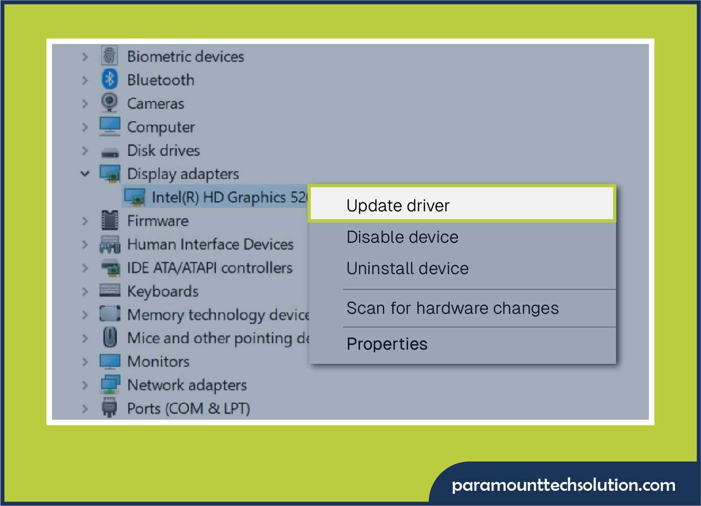 fix the Windows 10 green panel to the black screen
