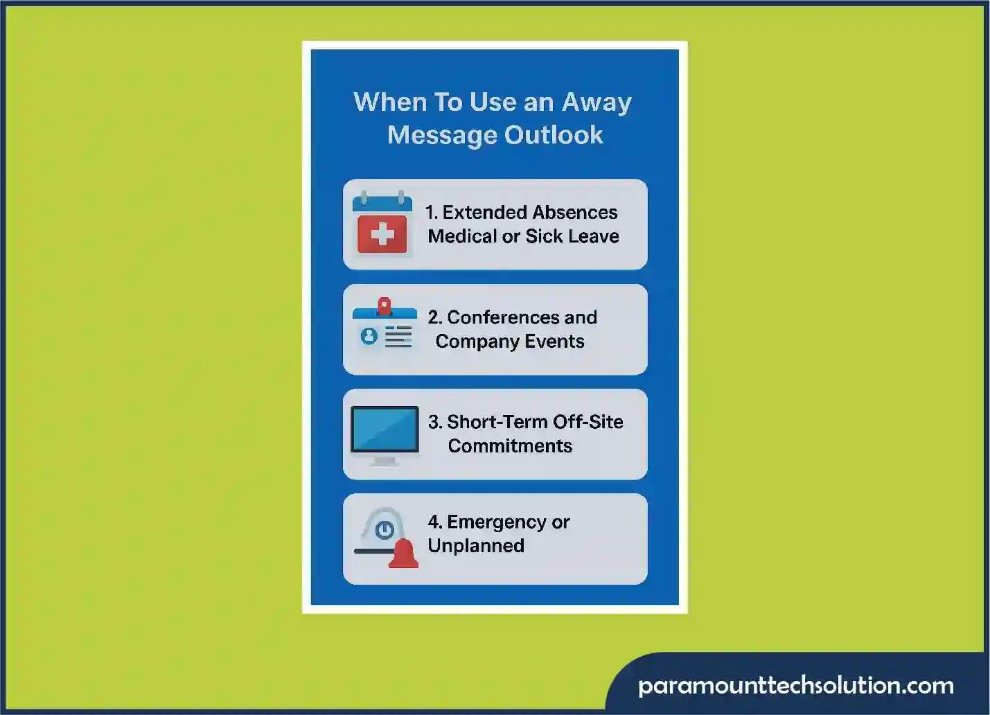 When To Use an Away Message Outlook
