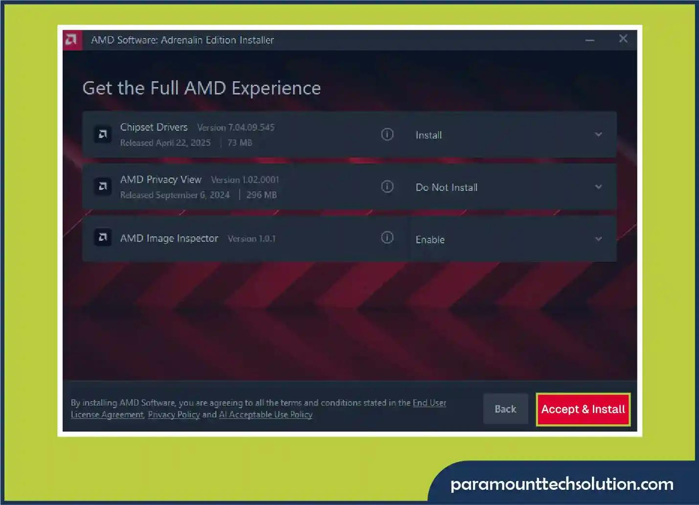 Step to download AMD Radeon software (Adrenalin edition)