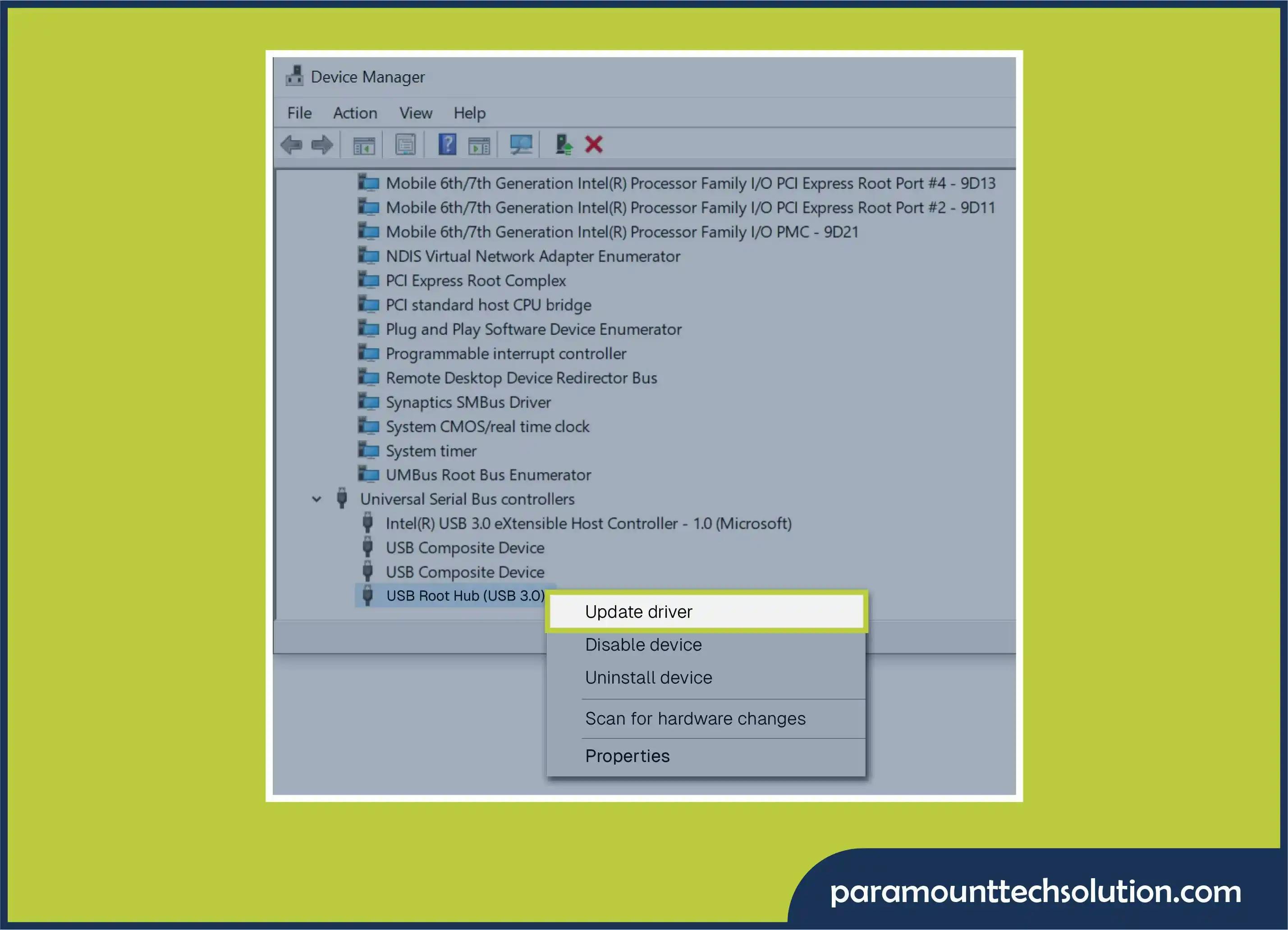 Update Motherboard Drivers through device manager