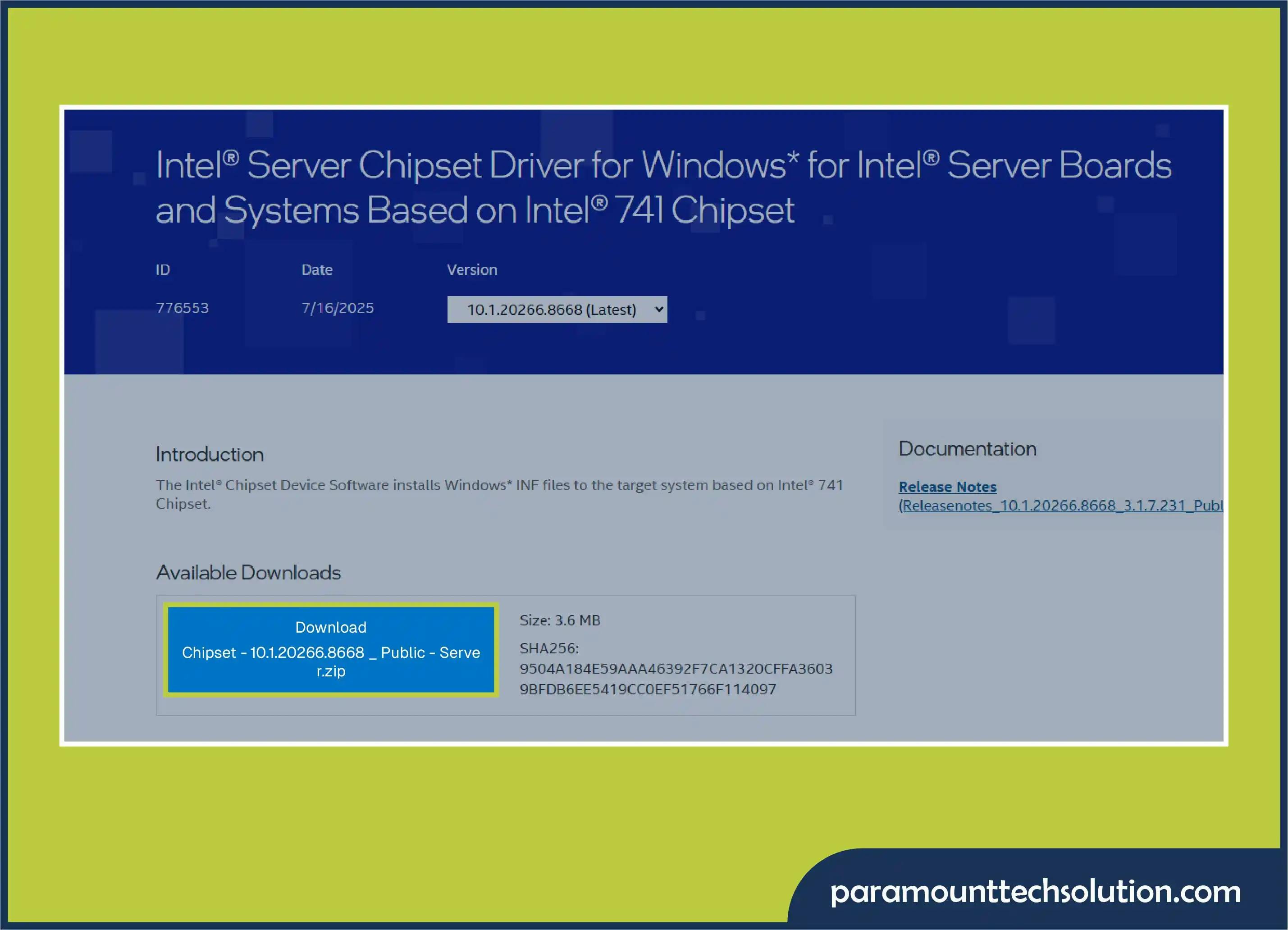 Updating intel Motherboard Drivers