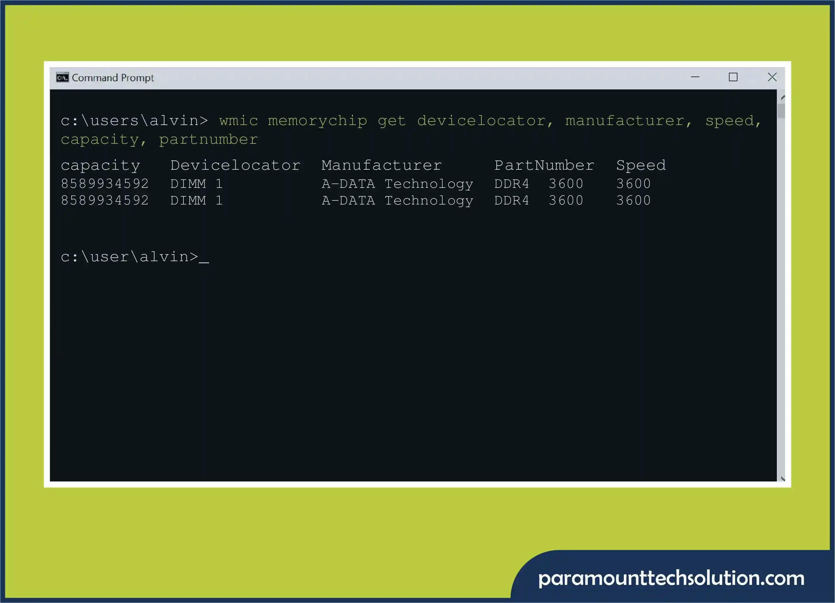  How to Check the Version of RAM–Using Command Line
