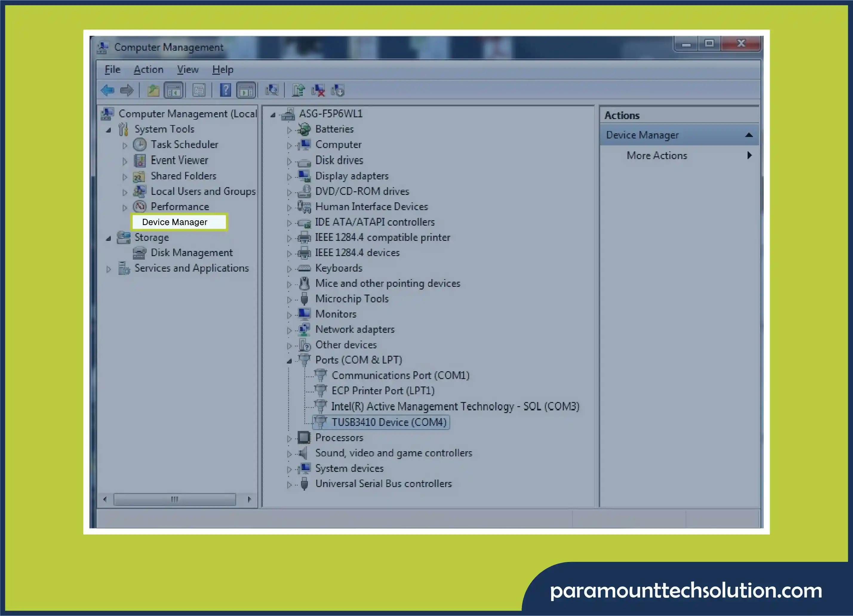 Steps to Reinstall the drivers in Windows 07