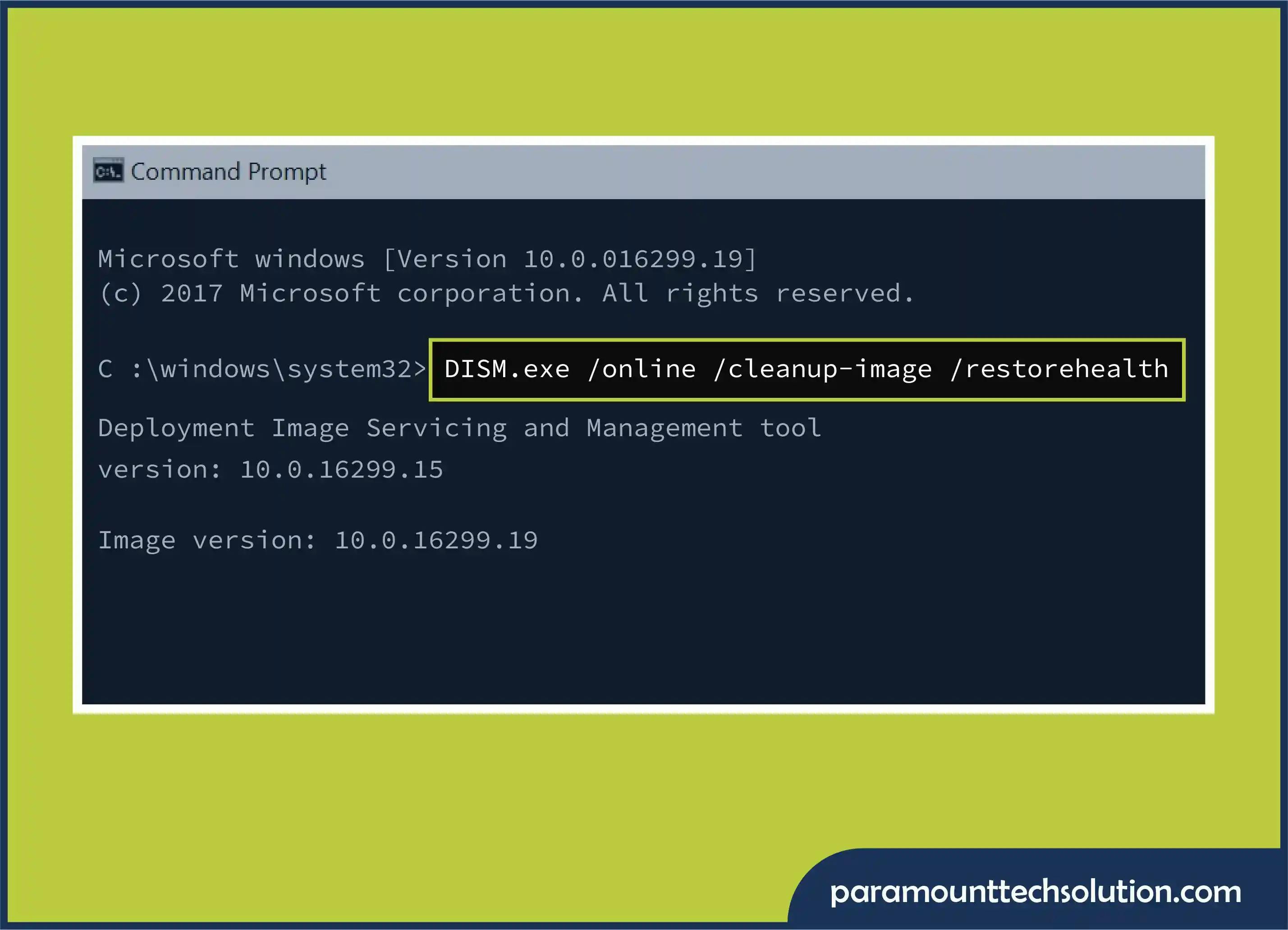Run System File Checker (SFC) & DISM Tool