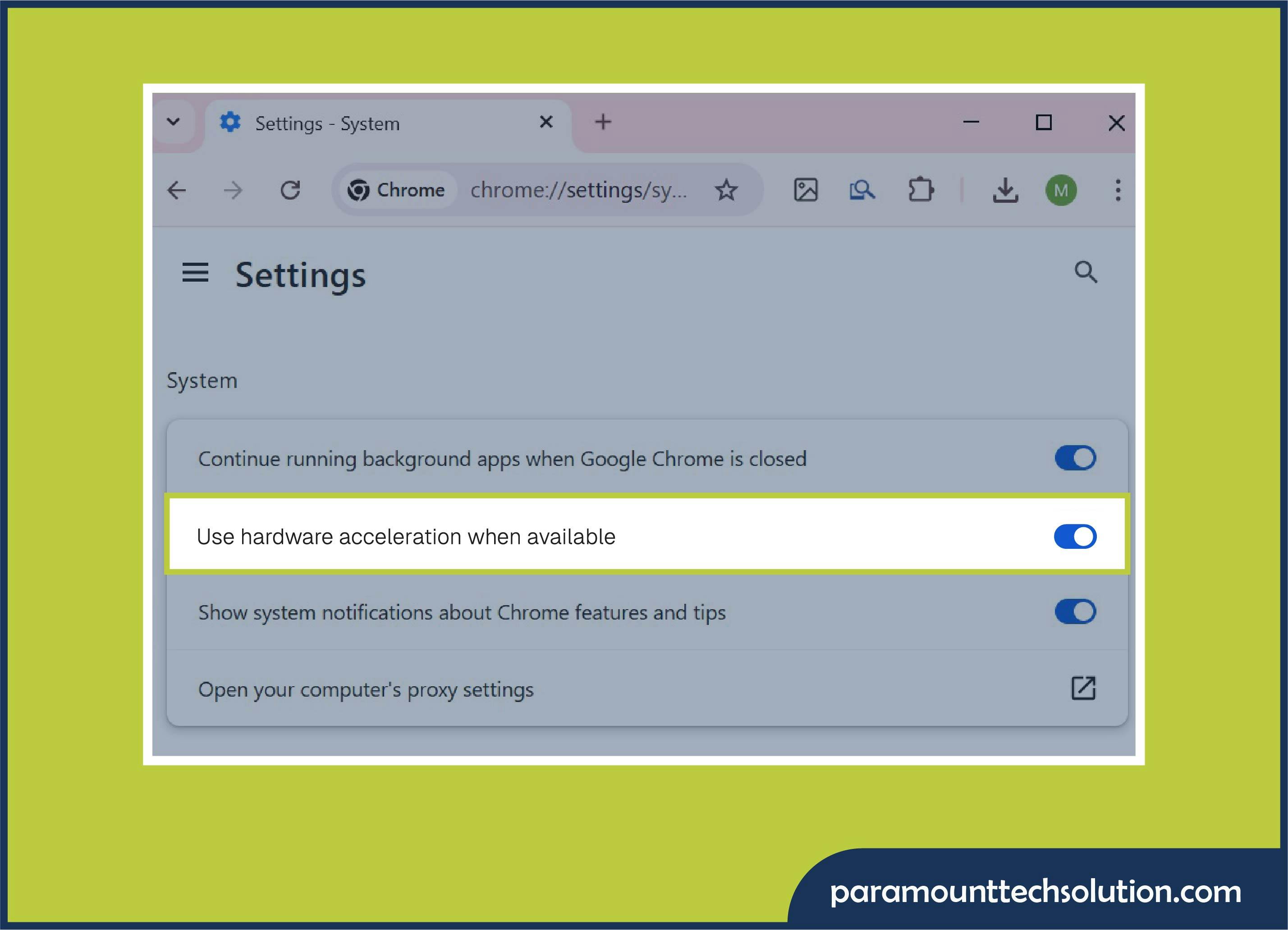 Disable Hardware Acceleration in Apps