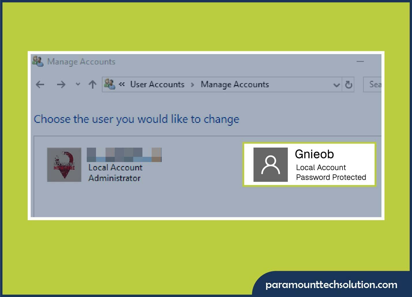 Change Your Administrator on Windows 10 using Control Panel