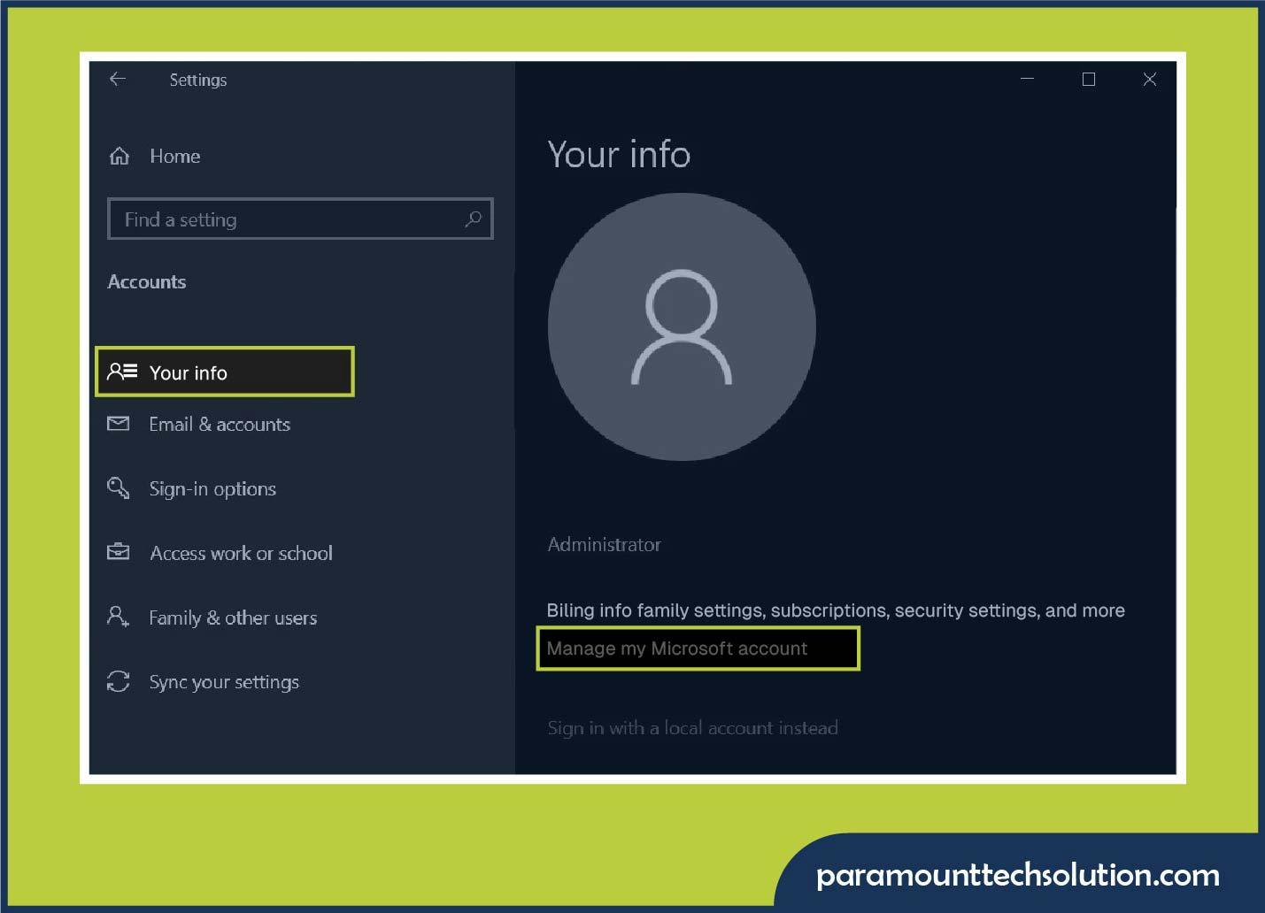 Change Administrator Login Name on Windows 10