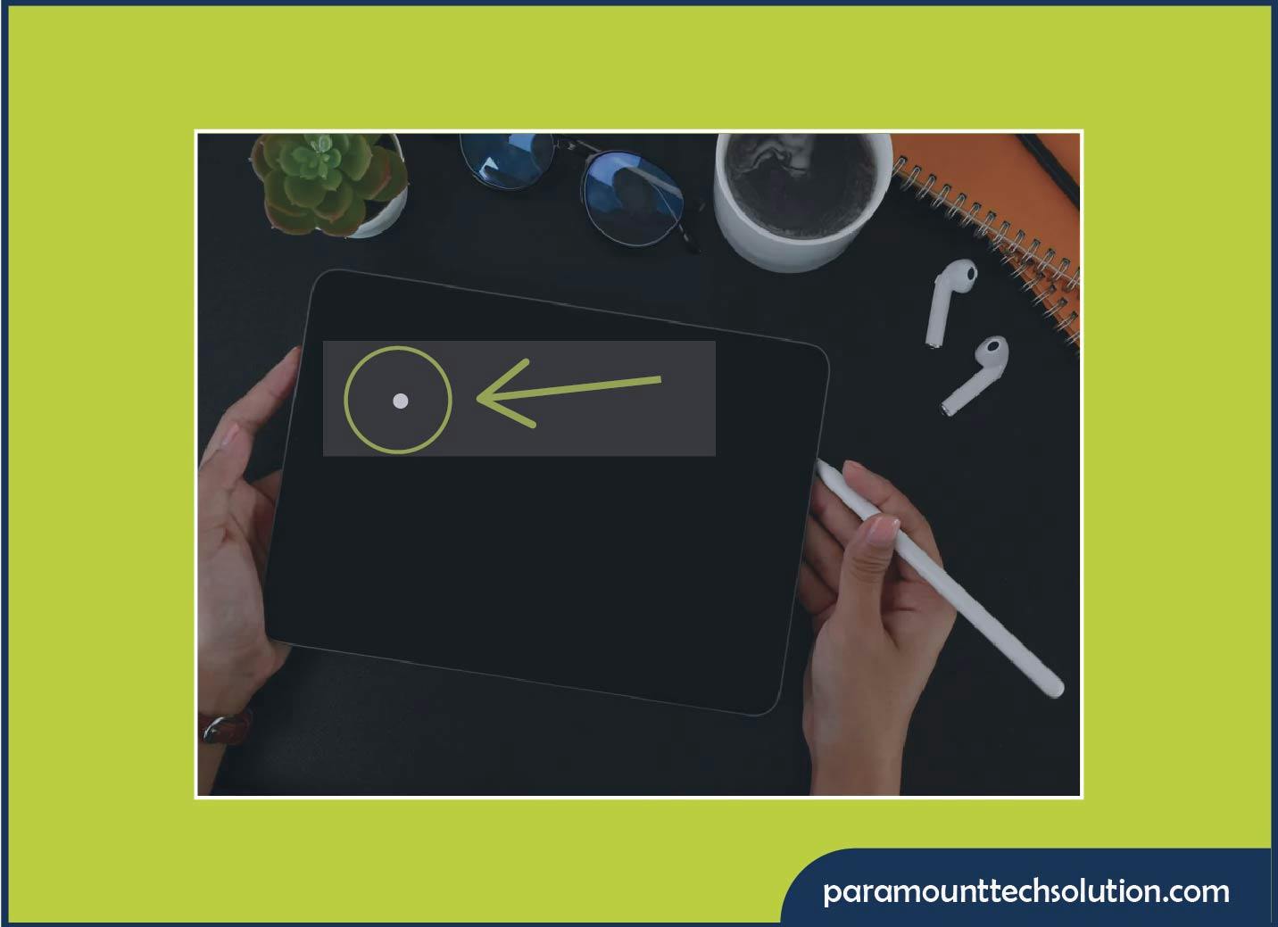  White dot or bright spot on the iPad screen