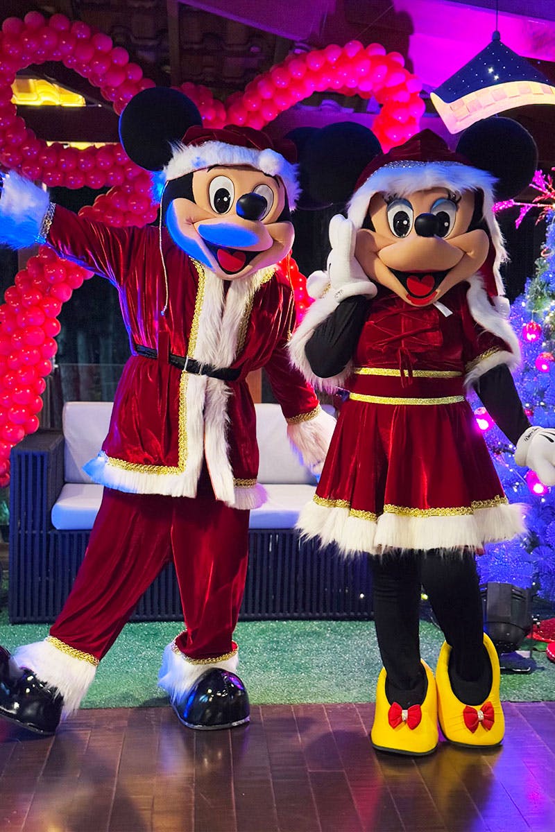 minnie e mickey fantasiados para o natal