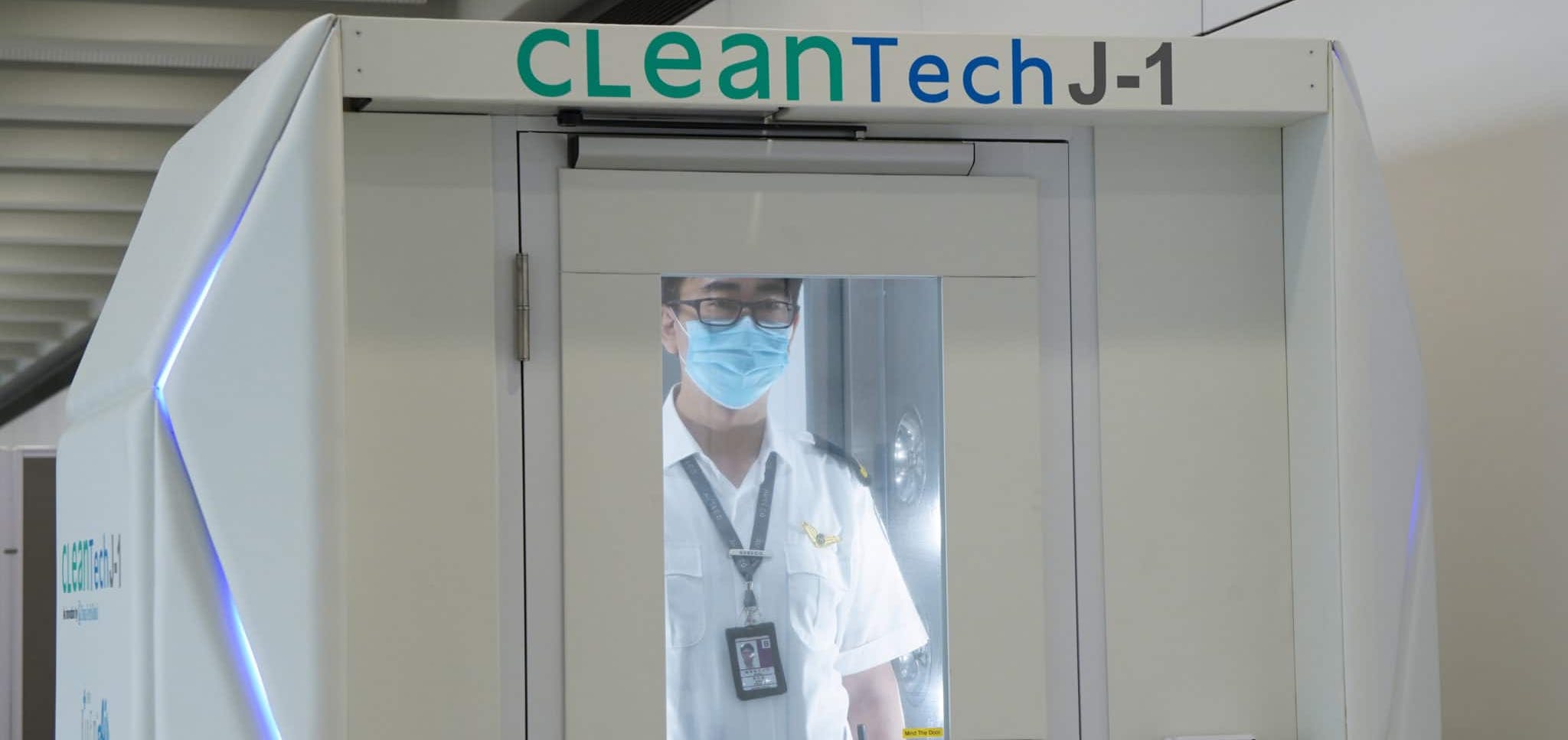 Man in a CleanTech machine