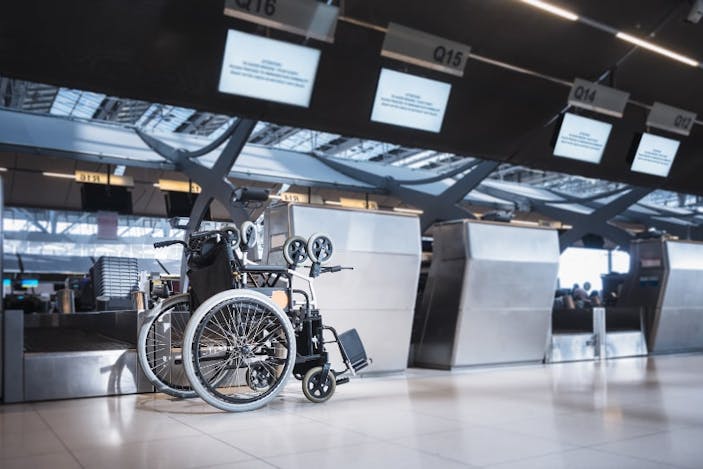 Wheelchair at checkin