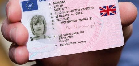 UK Driving Licence card
