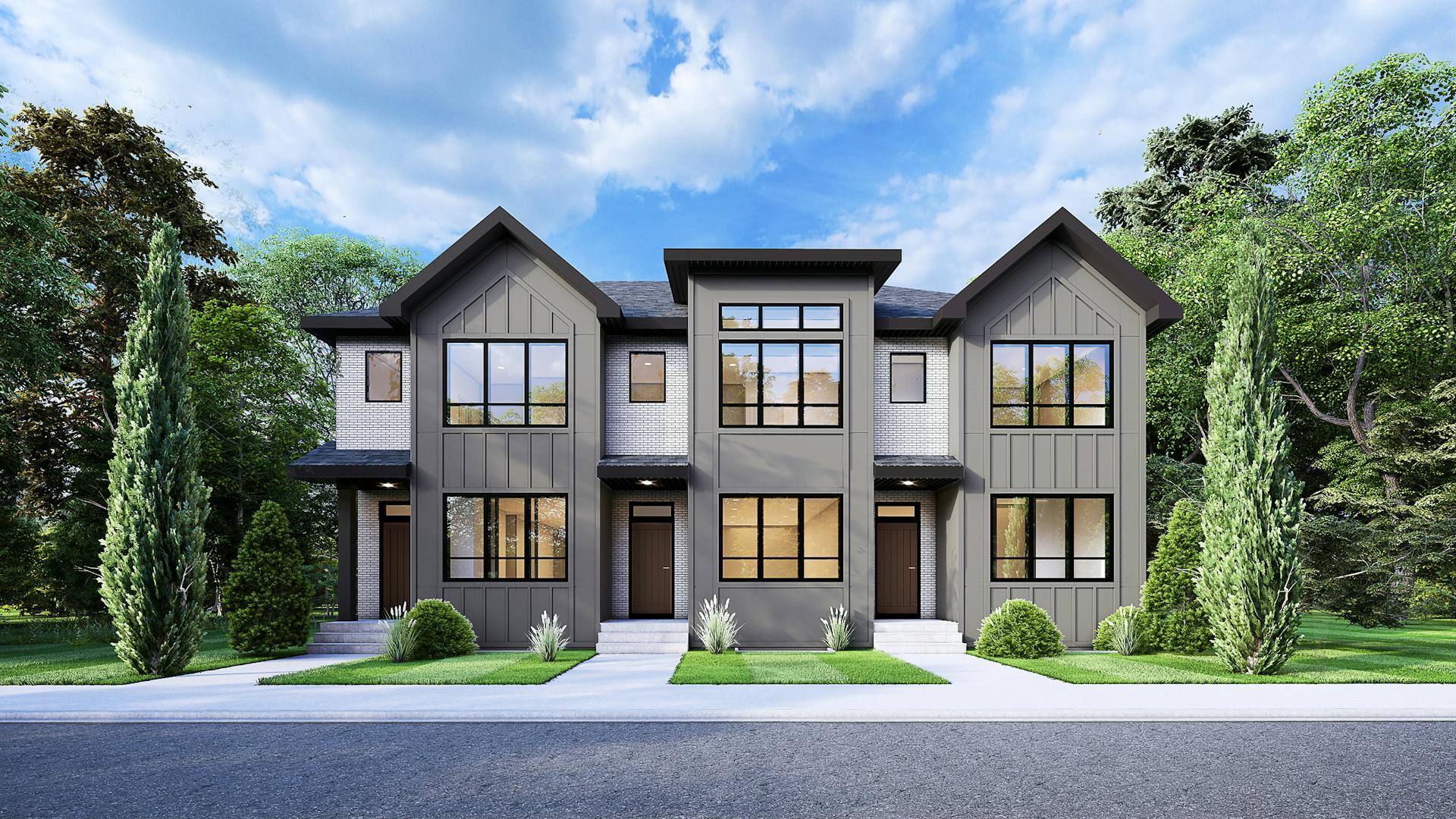 Render of the StreetTowns in Sirocco