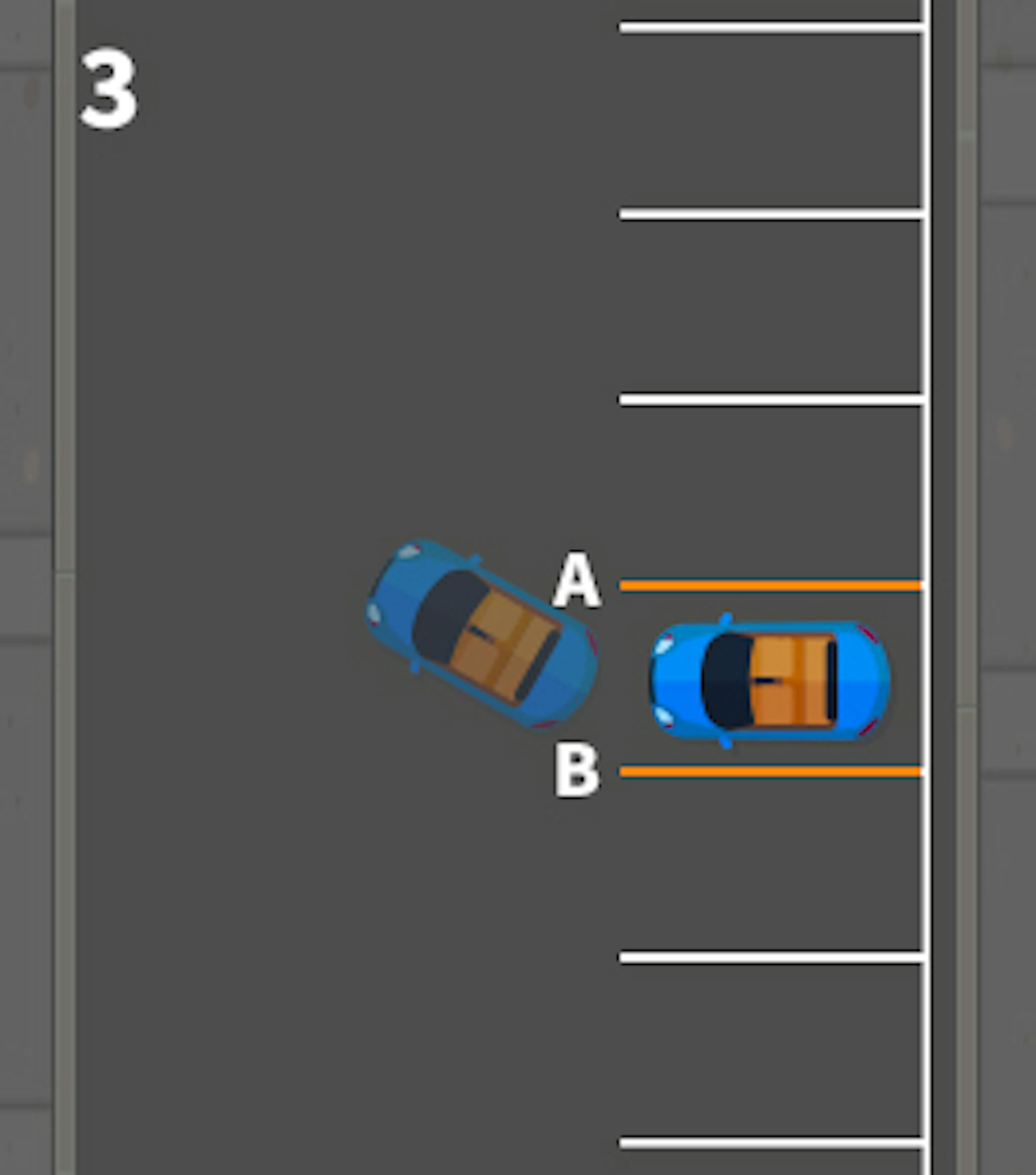 graphic illustrating how to perform a reverse bay park