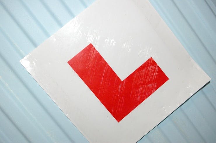 L-plate used by UK learner drivers