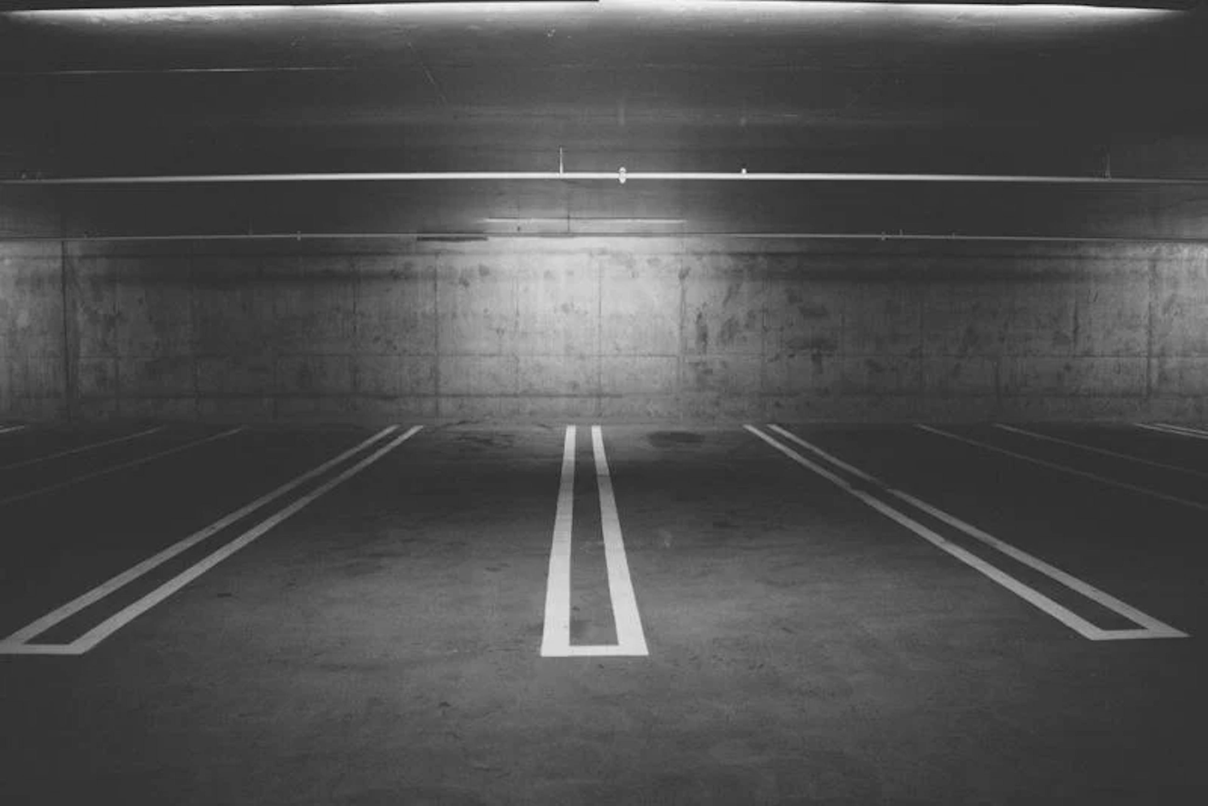 Empty bay car parking space