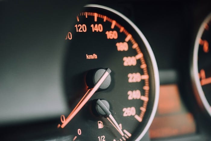 A car's speedometer