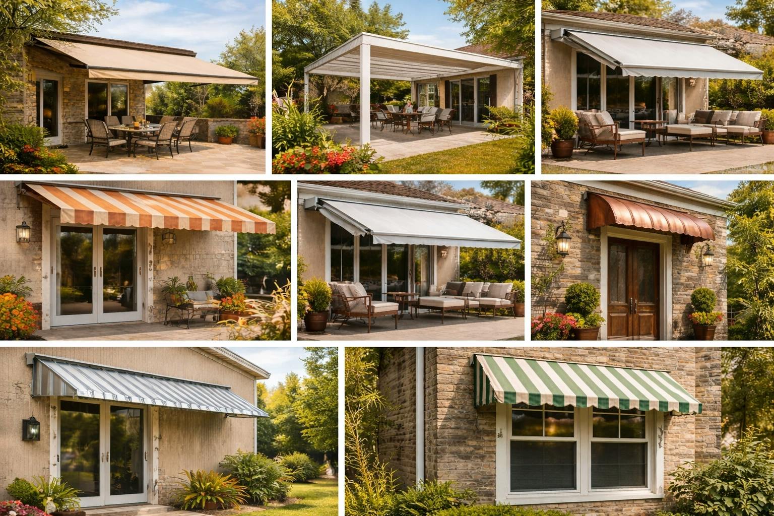 different types of awnings and their cost