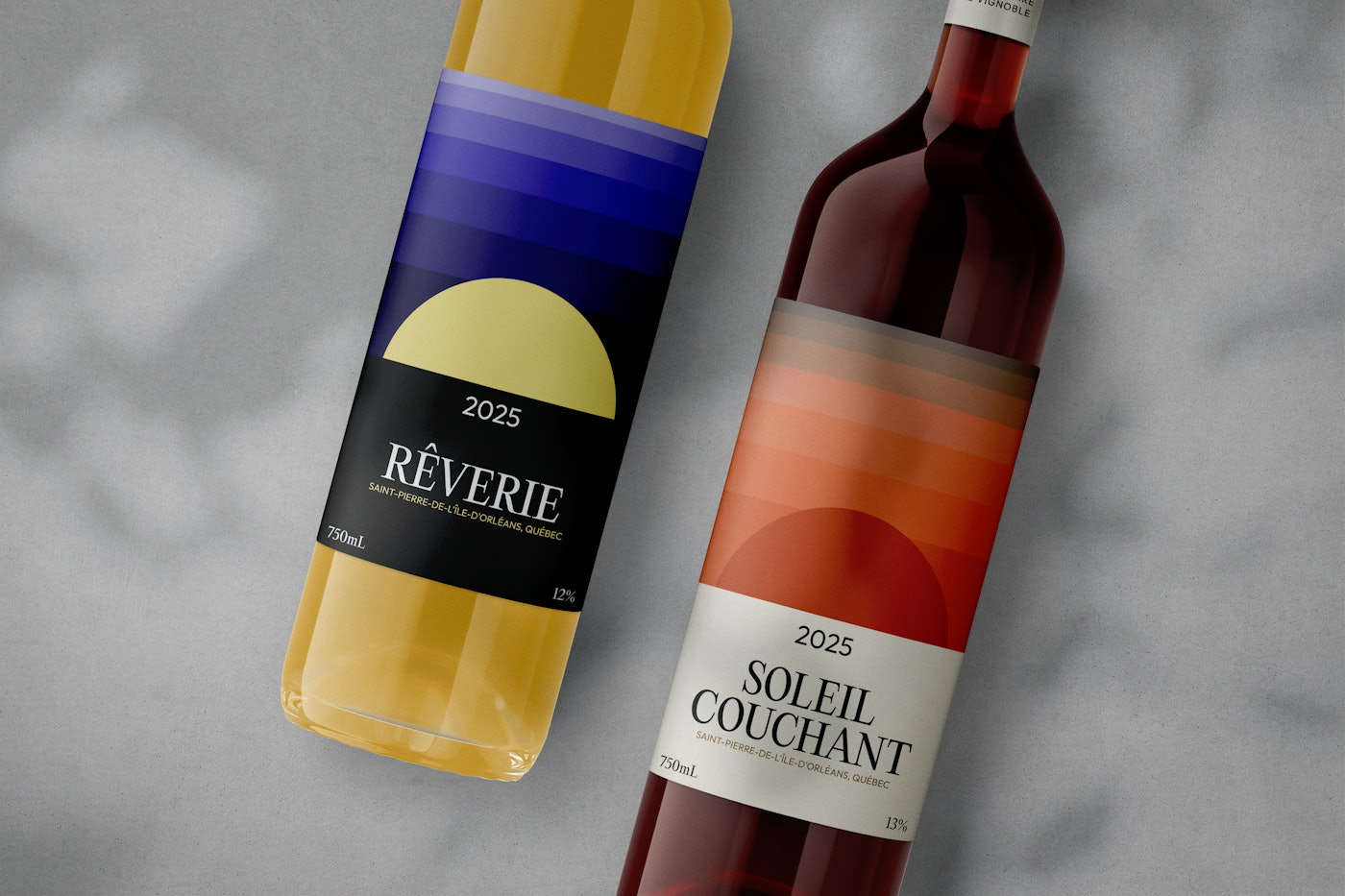 two bottle of wine a white and a red one