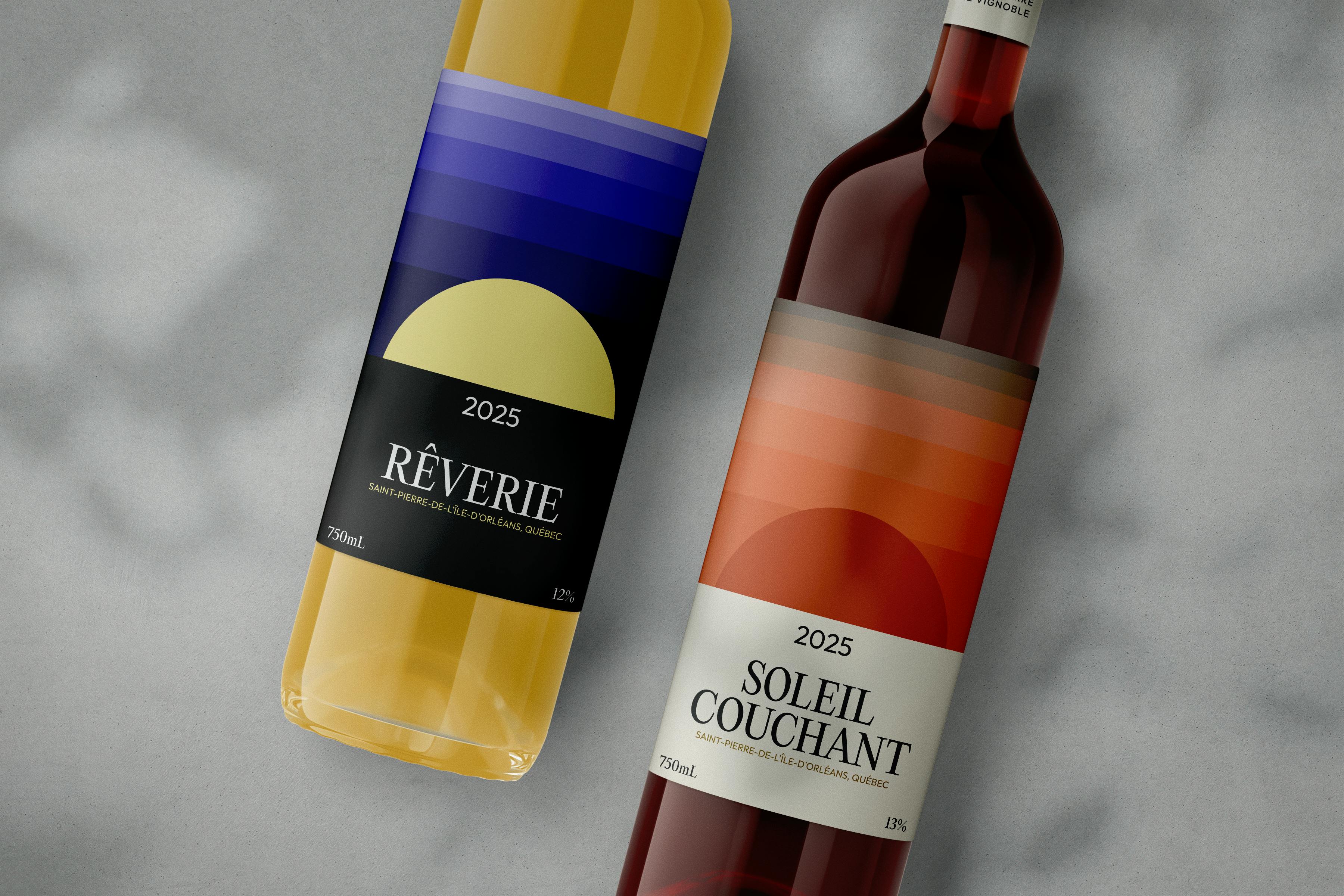 two bottle of wine a white and a red one