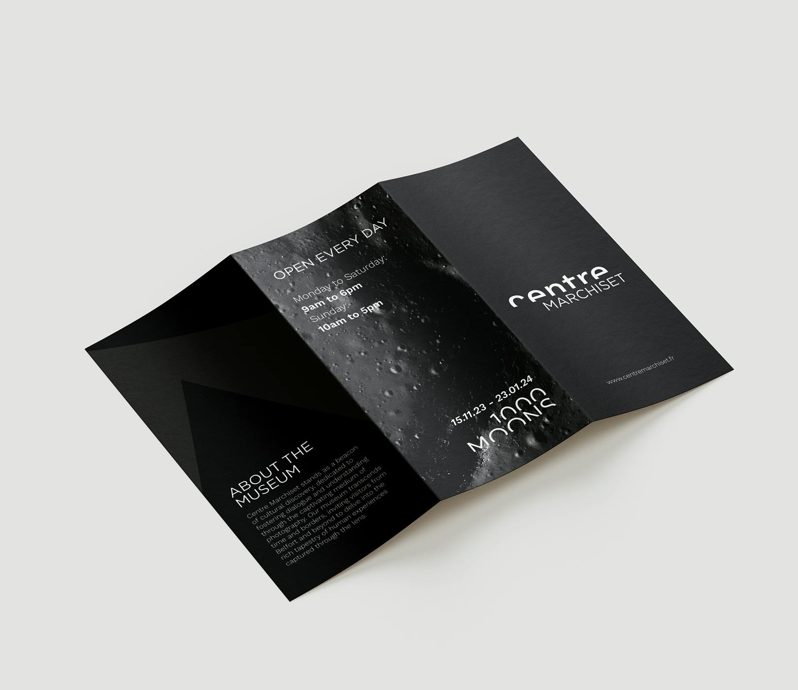 example of a black flyer created for an exhibition