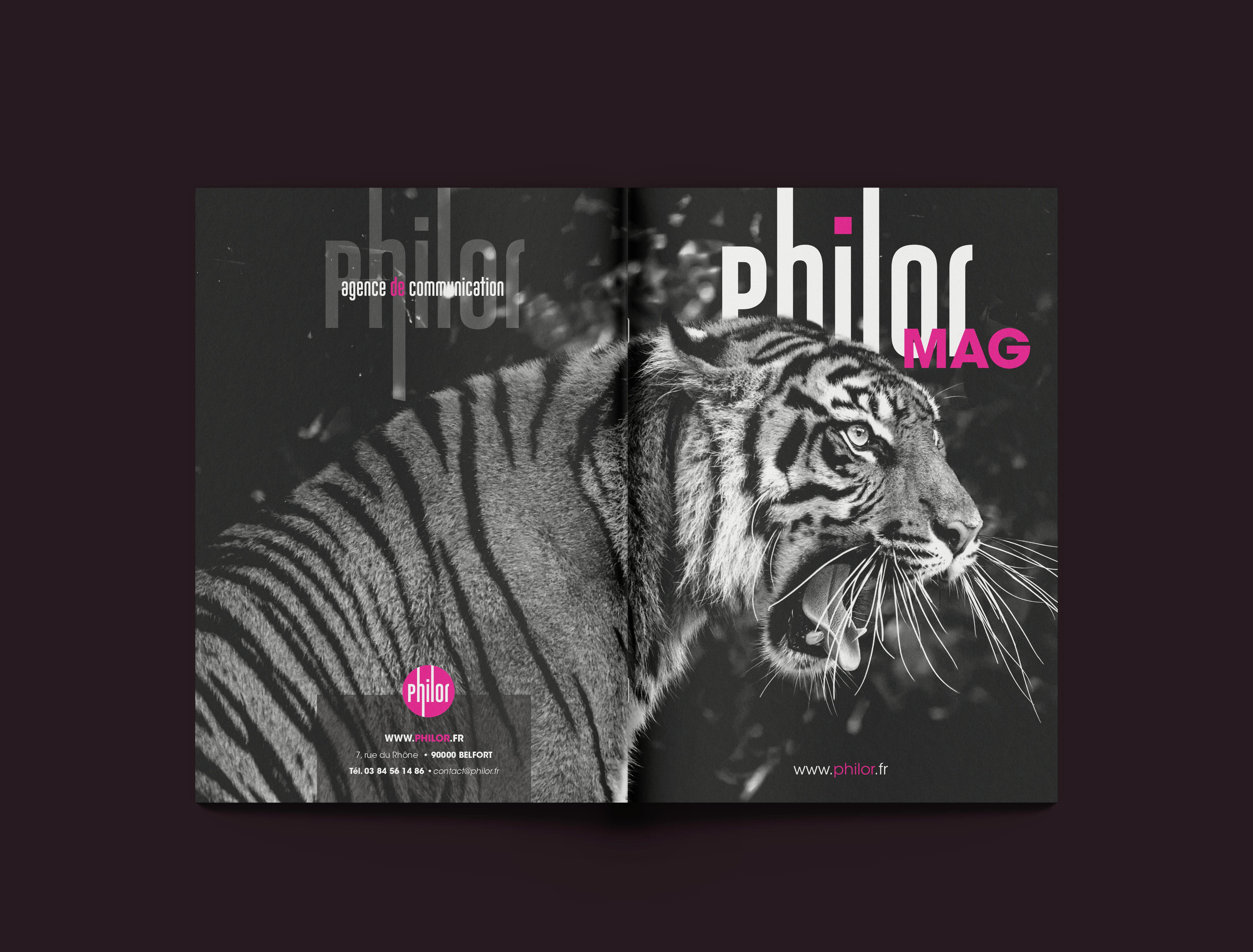front and back cover of philor mag which is the entire tiger