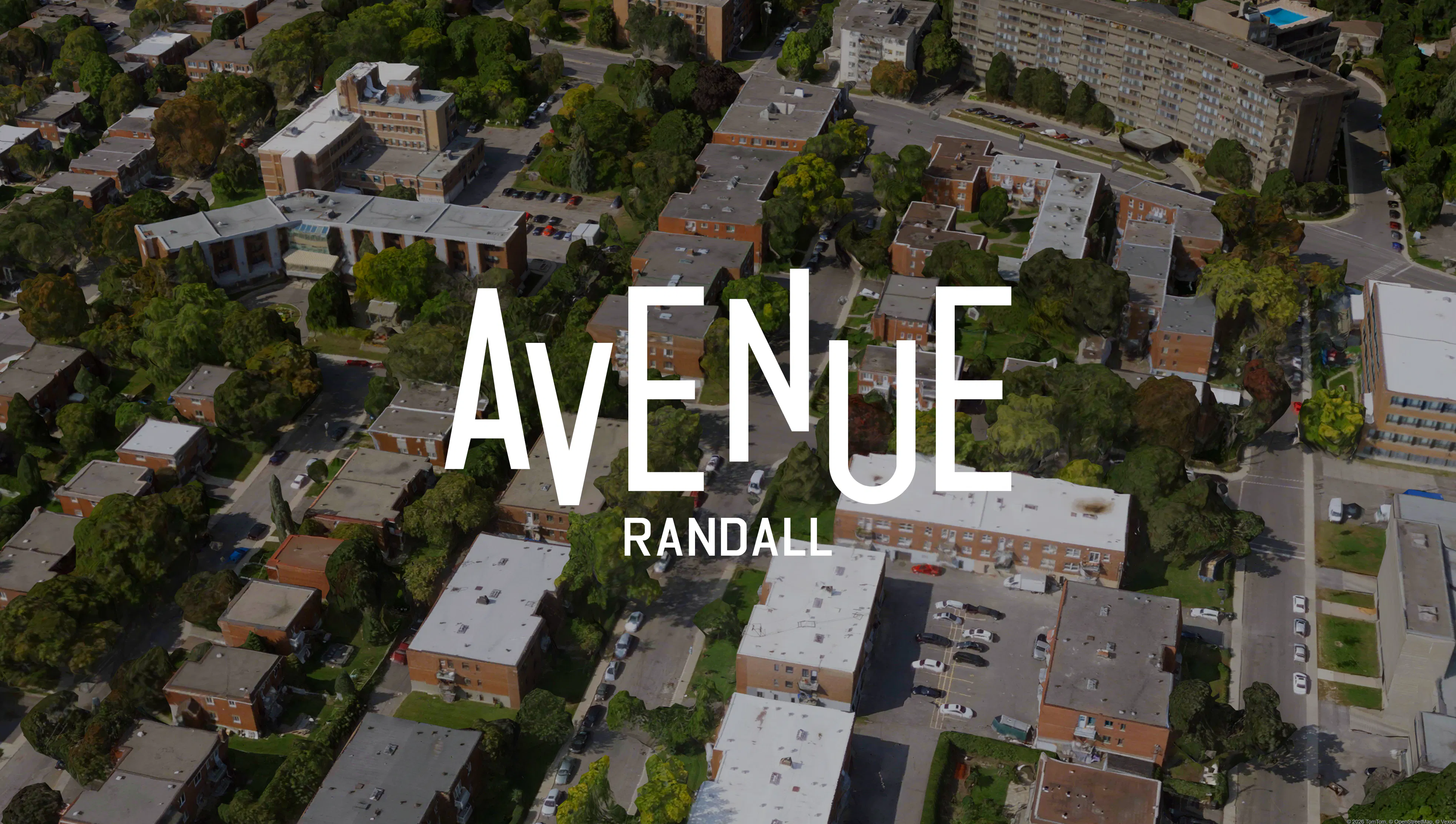Avenue Randall by Paul Marchiset - typography on a 3d map by Bing Map