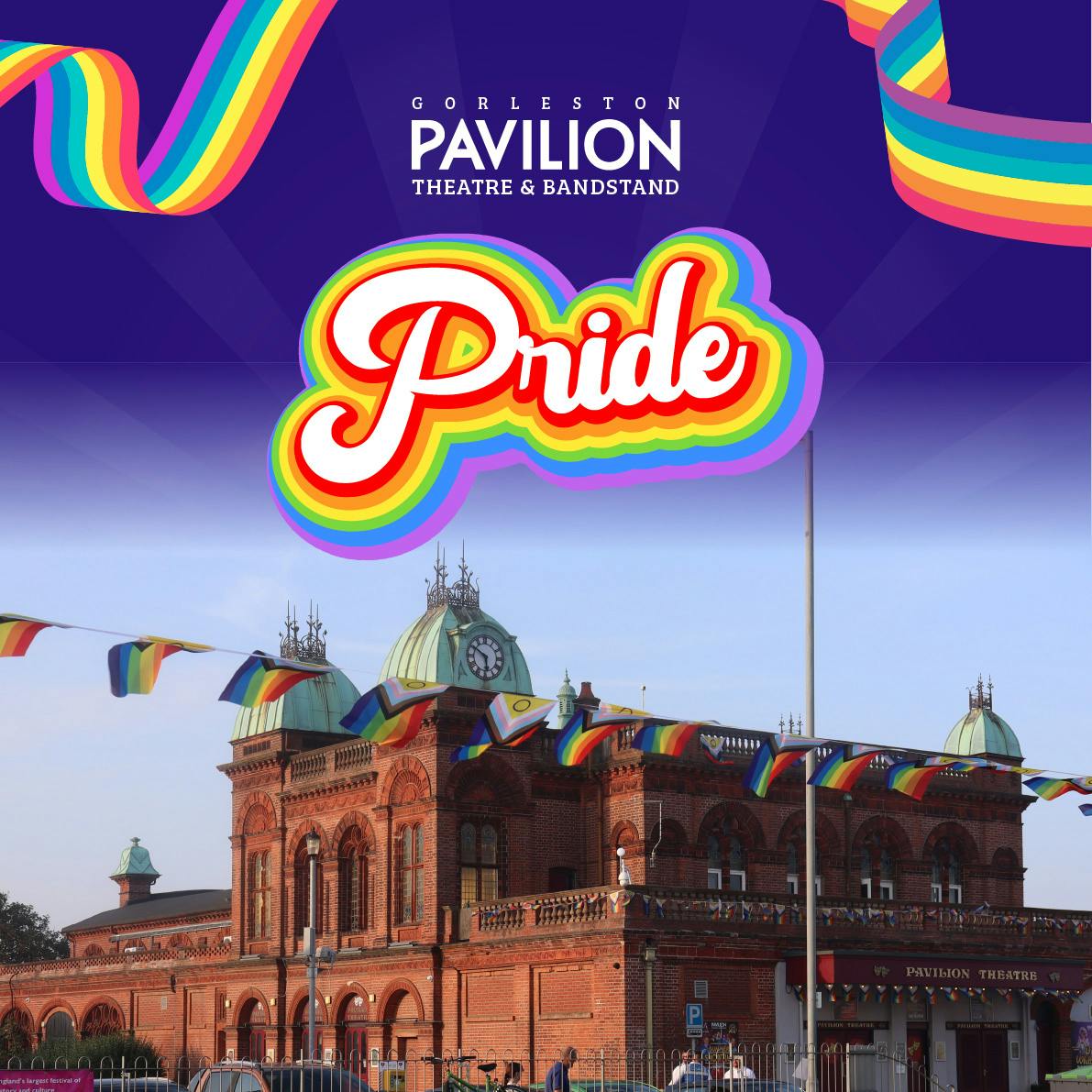 Image of the Pavilion Theatre at the 2023 Pride celebrations