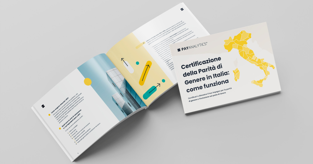 Immagine d'il e-book sulla certificazione della parità di genere in Italia.