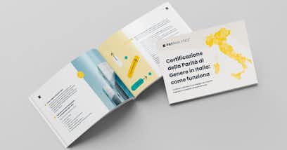 Immagine d'il e-book sulla certificazione della parità di genere in Italia.