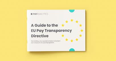 A graphic for the EU Pay Transparency E-Book by PayAnalytics.